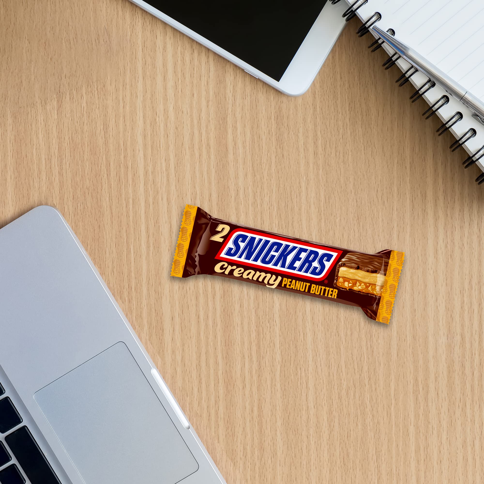 Snickers Creamy Peanut Butter, Schokolade Großpackung, Milchschokolade, Doppelriegel, 24 x 36,5g