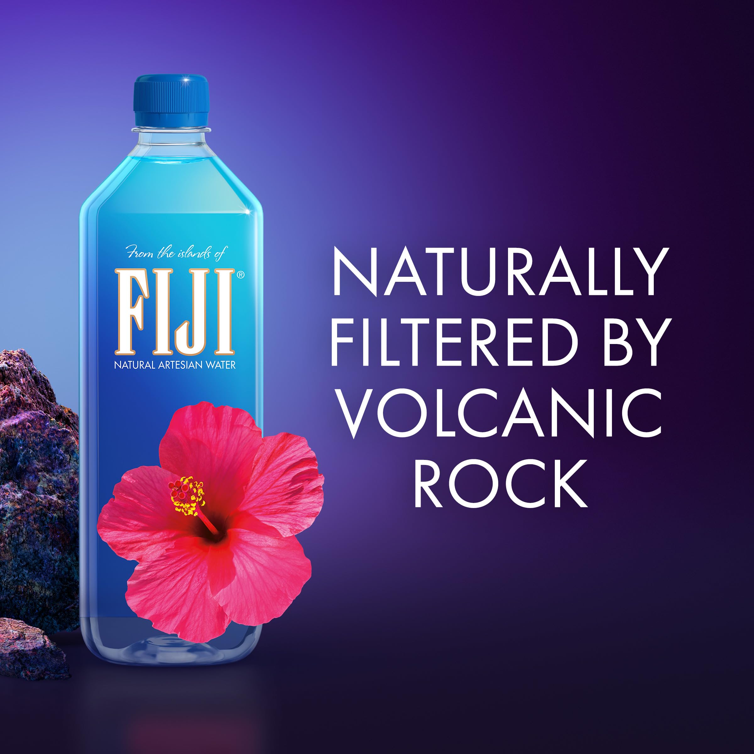 FIJI Water 1000 ml / 1 l, natürliches Quellwasser, 12er Pack (Einweg, 12 x 1000 ml)