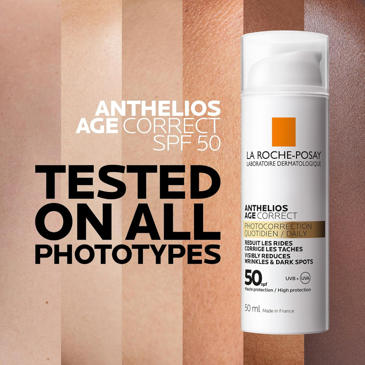 La Roche Posay Anthelios Age Correct SPF50 Anti Ageing Invisible Sunscreen with Niacinamide 50ml