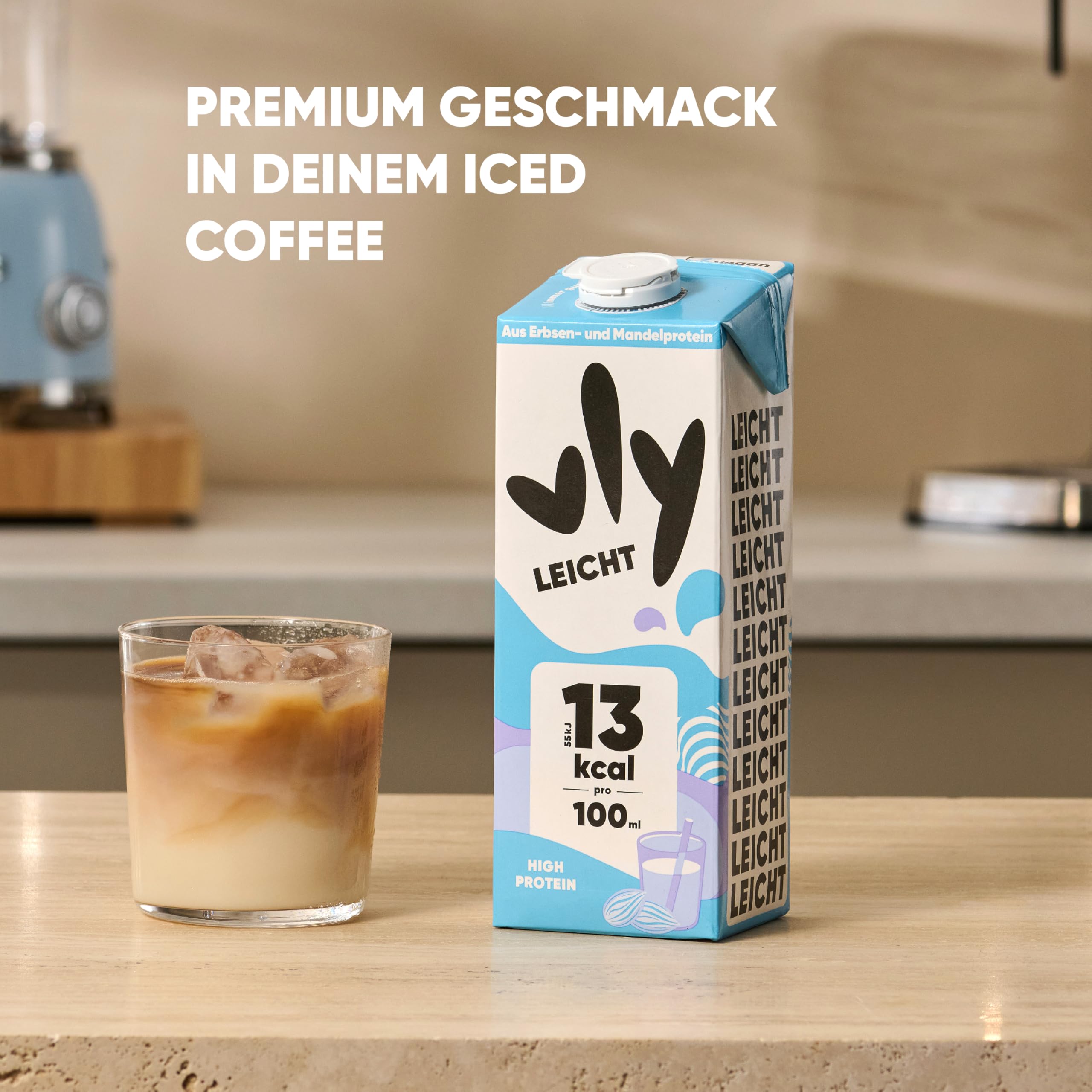 vly BARISTA - Die vegane Milchalternative aus Erbsenprotein | Cremiger Schaum | Reich an Ballaststoffen, Calcium, Vitaminen & Protein | Laktosefrei, Glutenfrei, Zuckerarm, Pflanzlich - 16x1L