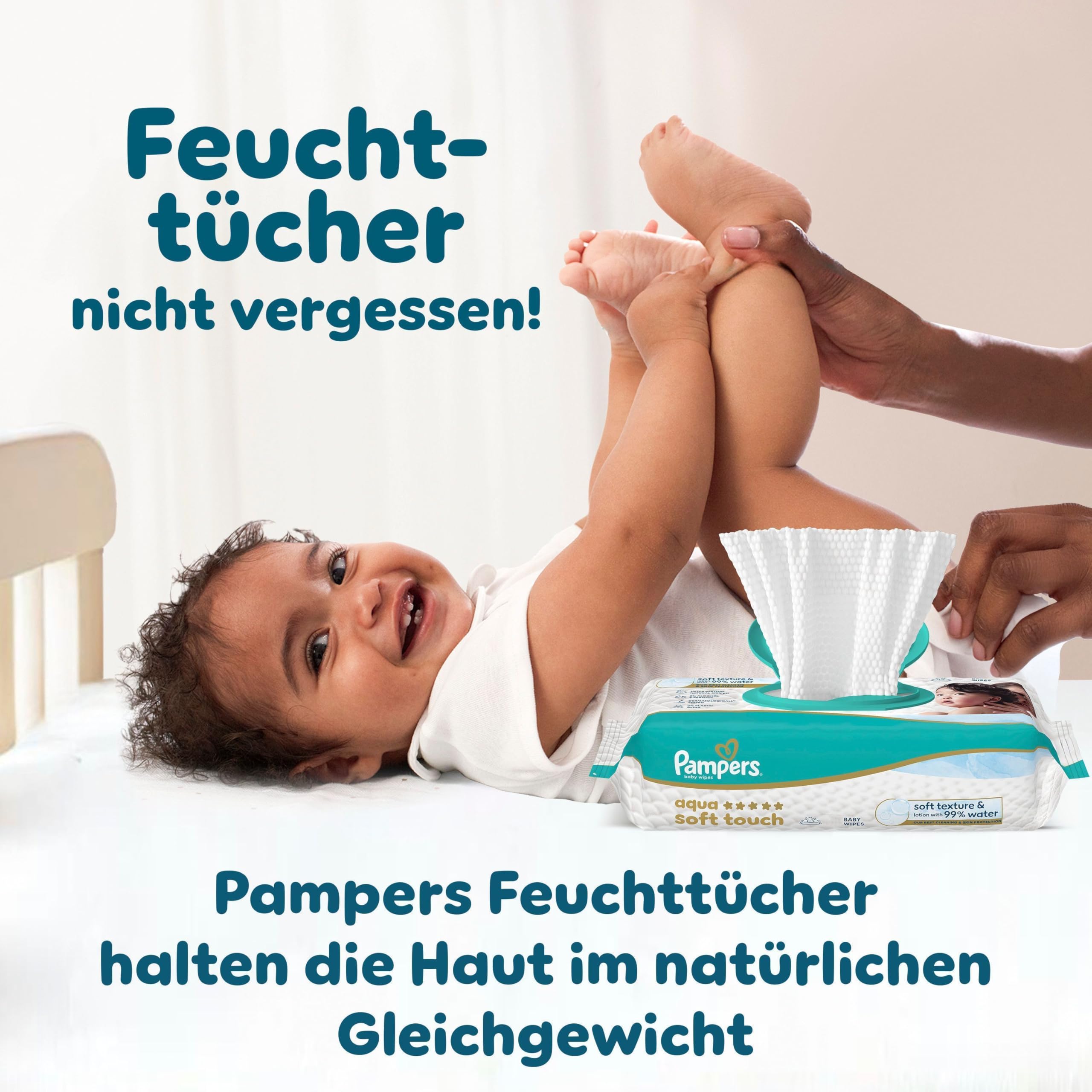 Pampers Baby-Dry Größe 8, 144 Windeln, 17kg+, Bis zu 100% Auslaufschutz & Komfort die ganze Nacht