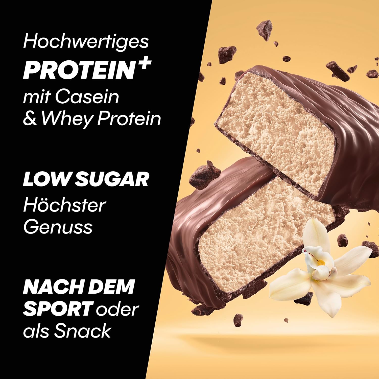 Powerbar - Protein Plus - Low Sugar - Chocolate-Brownie - 30x35g - Riegel mit nur 107 Kcal - Fitnessriegel mit Ballaststoffen