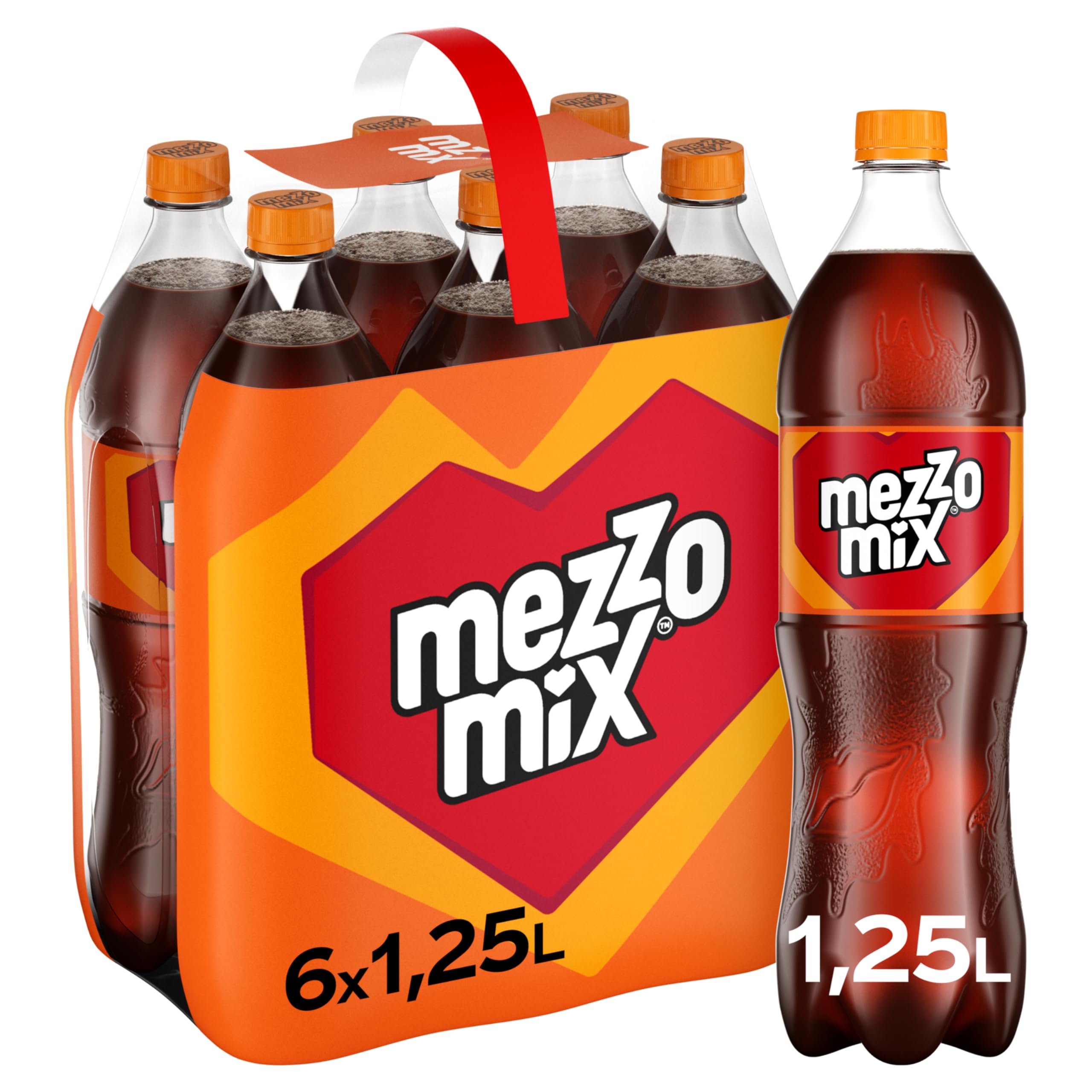 Mezzo Mix, Einzigartiges Mischgetränk aus Cola & Orange in praktischen Flaschen, EINWEG Flasche (12 x 500 ml)