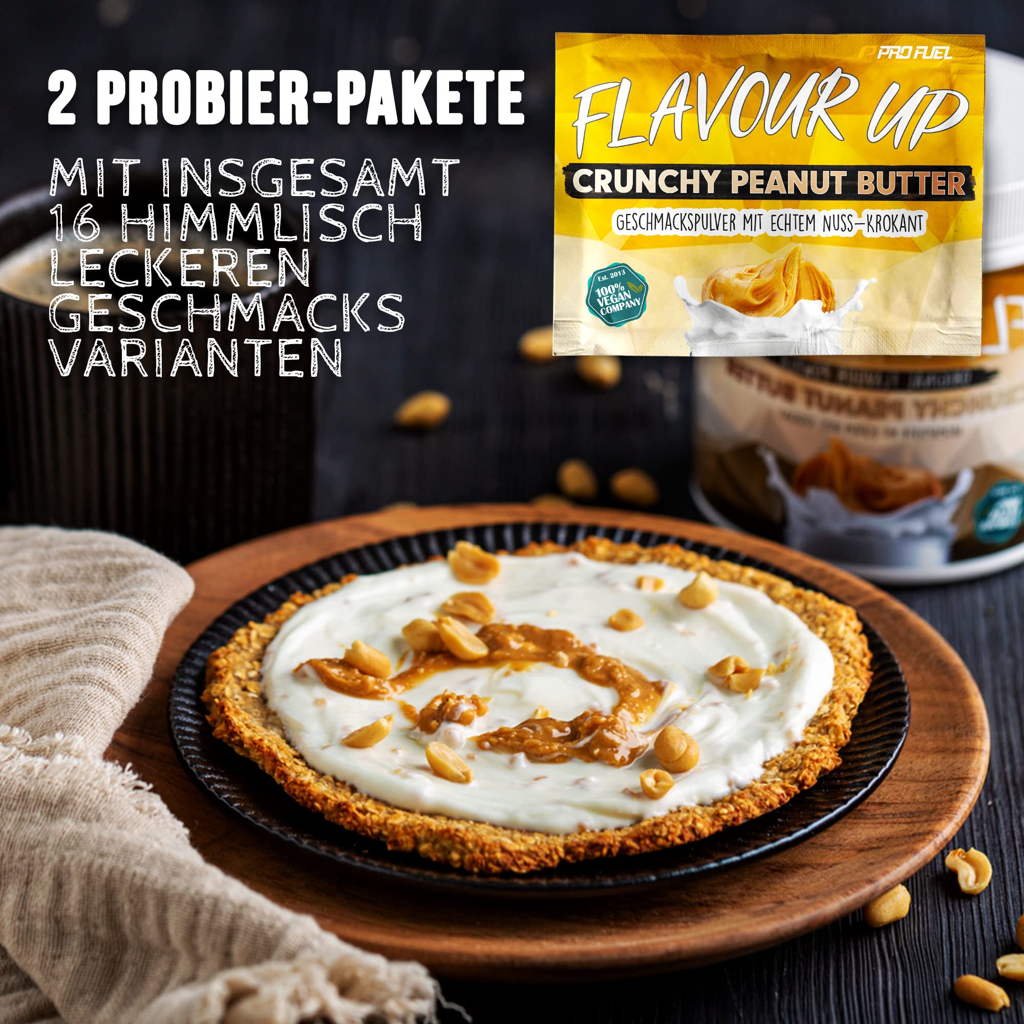 Geschmackspulver MIX PACK mit 8x30g Proben, 8 unglaublich leckere Flavours, nur 8-14 kcal pro Portion, Aroma & angenehme Süße, vielseitig einsetzbar für Lebensmittel & Getränke, FLAVOUR UP