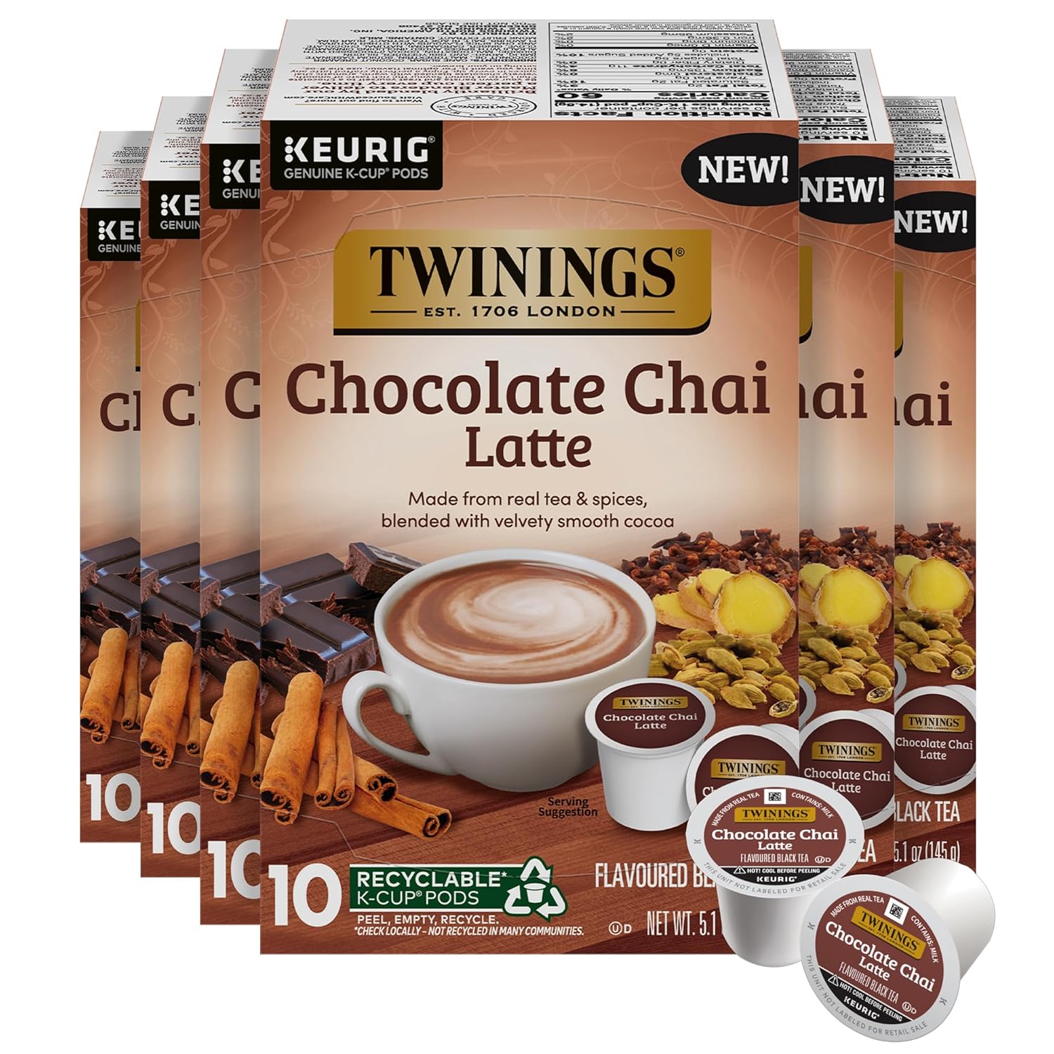 Twinings English Breakfast Black Tea K-Cup Pods for Keurig, 24 Count (Pack of 1), Smooth, Flavourful, Robust, Caffeinated, Enjoy Hot or Iced