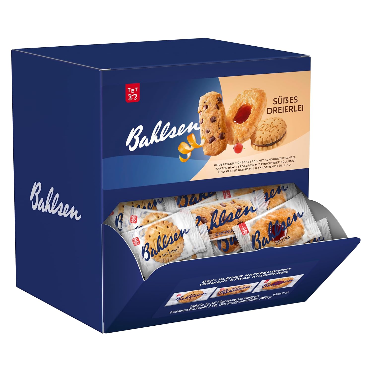 Bahlsen Süßes Dreierlei - Theken-Display - Mischung mit den Klassikern Deloba, Schokolade, Hit und Chokini (1 x 988 g)
