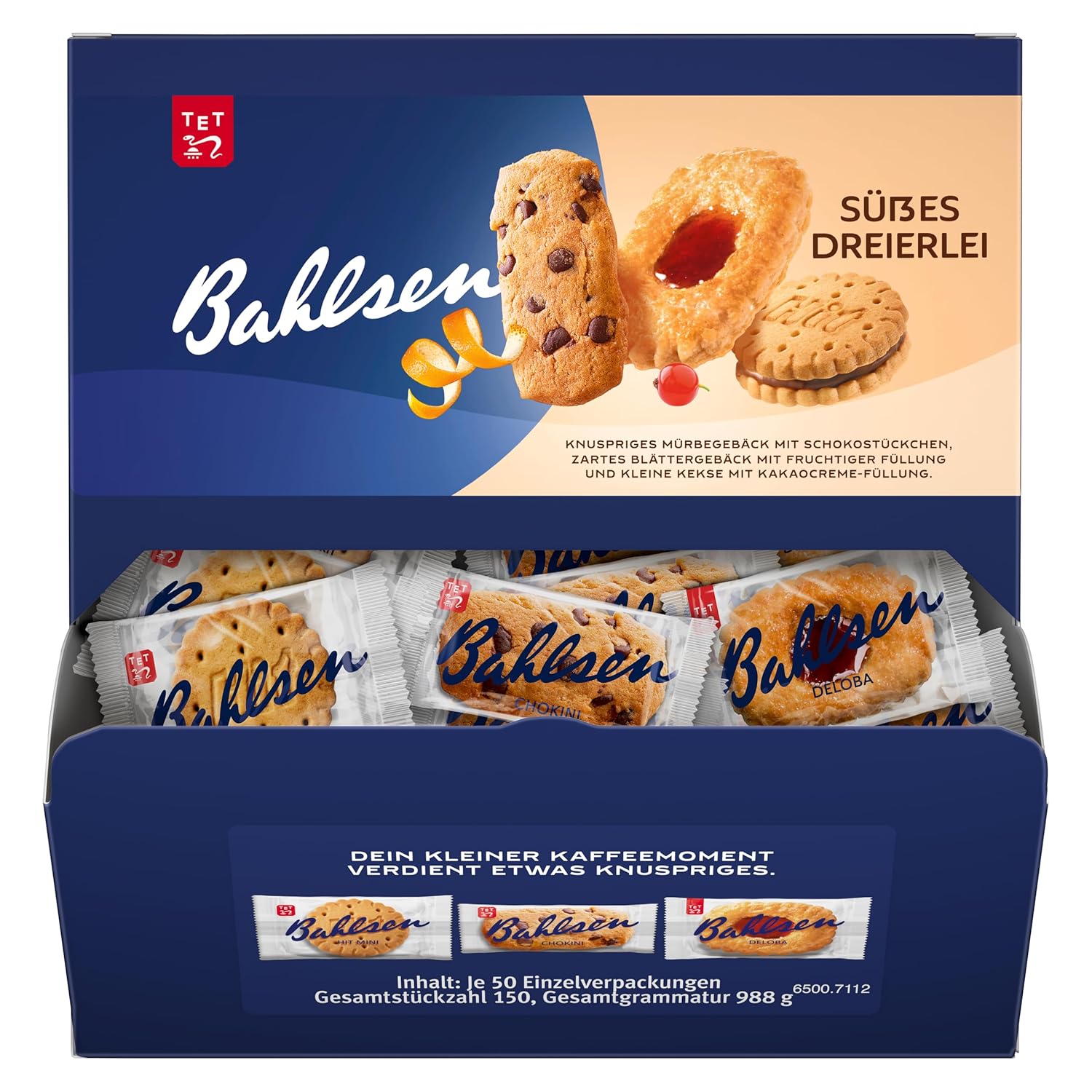 Bahlsen Süßes Dreierlei - Theken-Display - Mischung mit den Klassikern Deloba, Schokolade, Hit und Chokini (1 x 988 g)