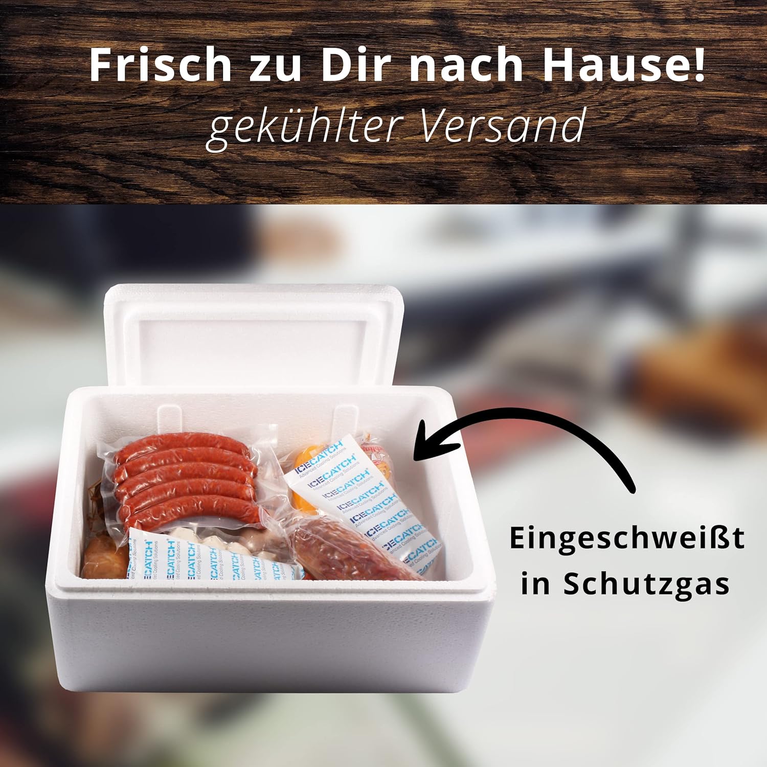 Landmetzgerei Schiessl Bayerisches Probier-Packerl 1 kg | Hausmacher Wurst, Leberkäse, Schinken, Salami | Glutenfrei & laktosefrei | Spitzenqualität aus eigener Schlachtung als Geschenkset