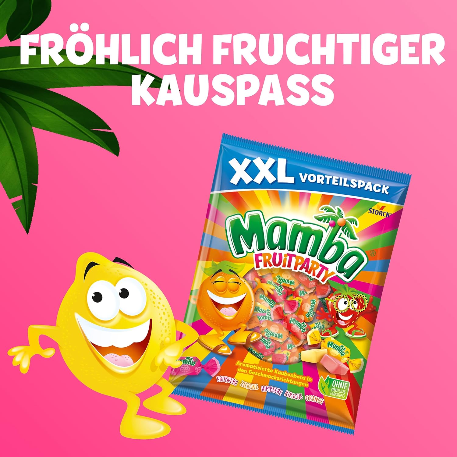Mamba Beach Mix – 1 x 160g – Fruchtige Kaubonbons mit Mamba Beach Surfer, Mamba Beach Sticks & Mamba Beach Bites – Fruchtgummi Mix einzeln verpackt