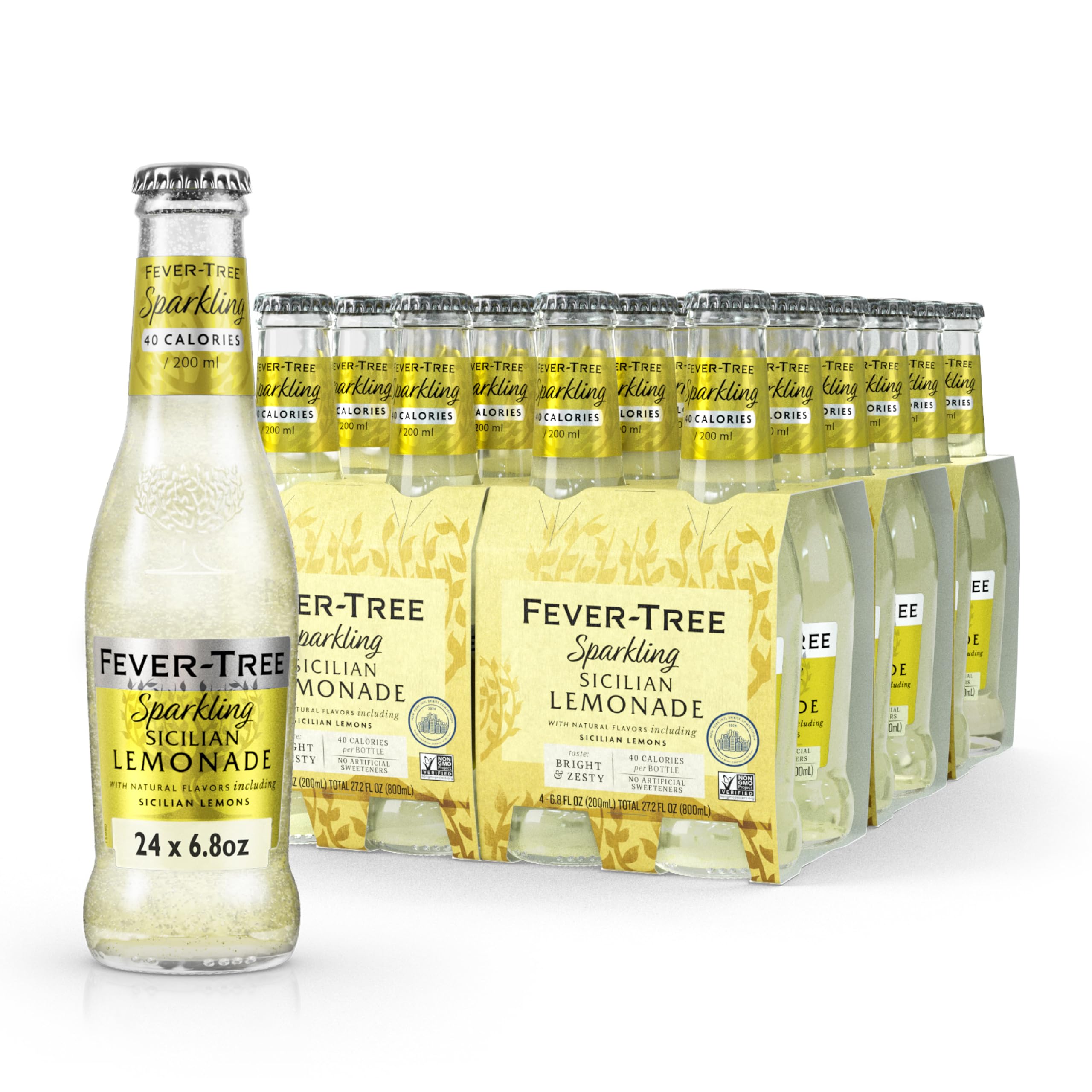 Fever Tree Club Soda Club Soda - Premium Quality Delicate with perfect carbonation - Refreshing Beverage for Cocktails & Mocktails. Naturally Sourced Ingredients, No Artificial Sweeteners or Colors - 5.07 Fl Oz (Pack of 24)(Packaging May Vary)