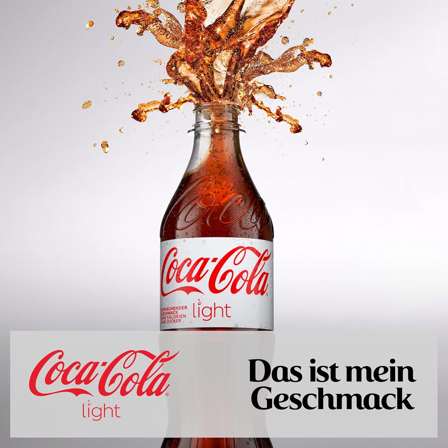 Coca-Cola Light - prickelndes Erfrischungsgetränk mit originalem Coke-Geschmack - ohne Zucker und ohne Kalorien - koffeinhaltiger Softdrink in Einweg Flaschen (12 x 500 ml)