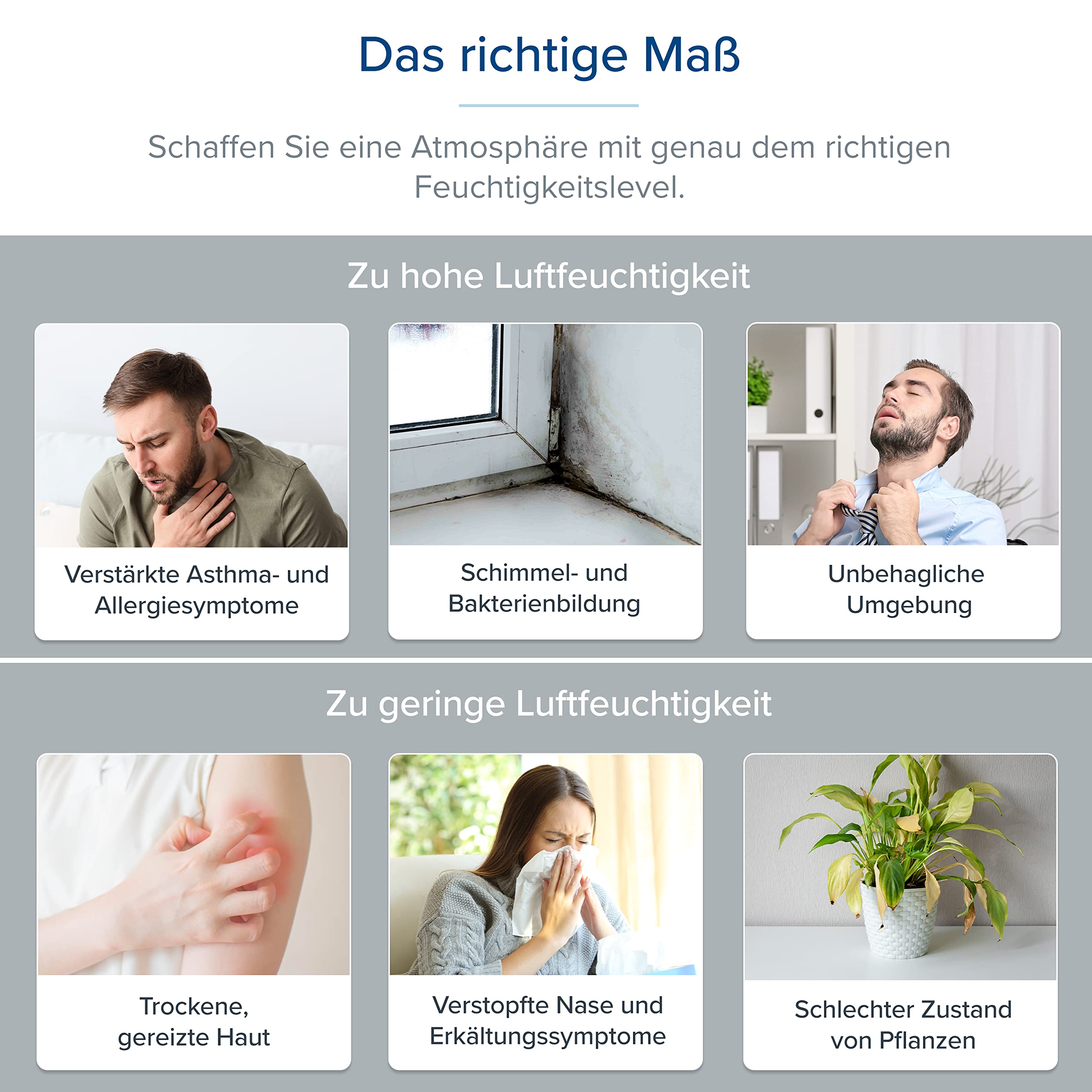 Levoit Luftbefeuchter Schlafzimmer, 23dB leise Humidifier, Top-Fill für Baby, bis 25H, Raumbefeuchter mit 360 grad Drehdüse für Kinderzimmer, Pflanzen, Auto Shut-off, 2,5 L, Weiß