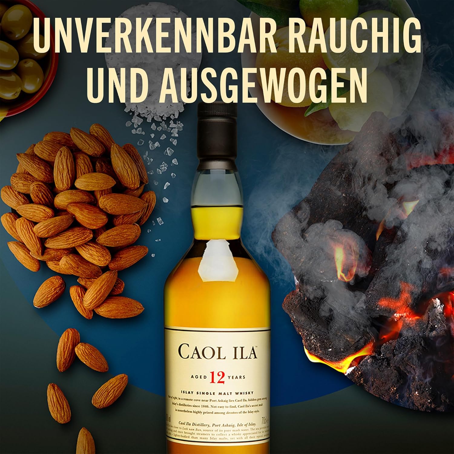 Caol Ila 12 Jahre | Islay Single Malt Scotch Whisky | mit Geschenkverpackung | Ausgezeichneter, aromatischer Single Malt | handgefertigt von den schottischen Inseln | 43% vol | 700ml Einzelflasche |