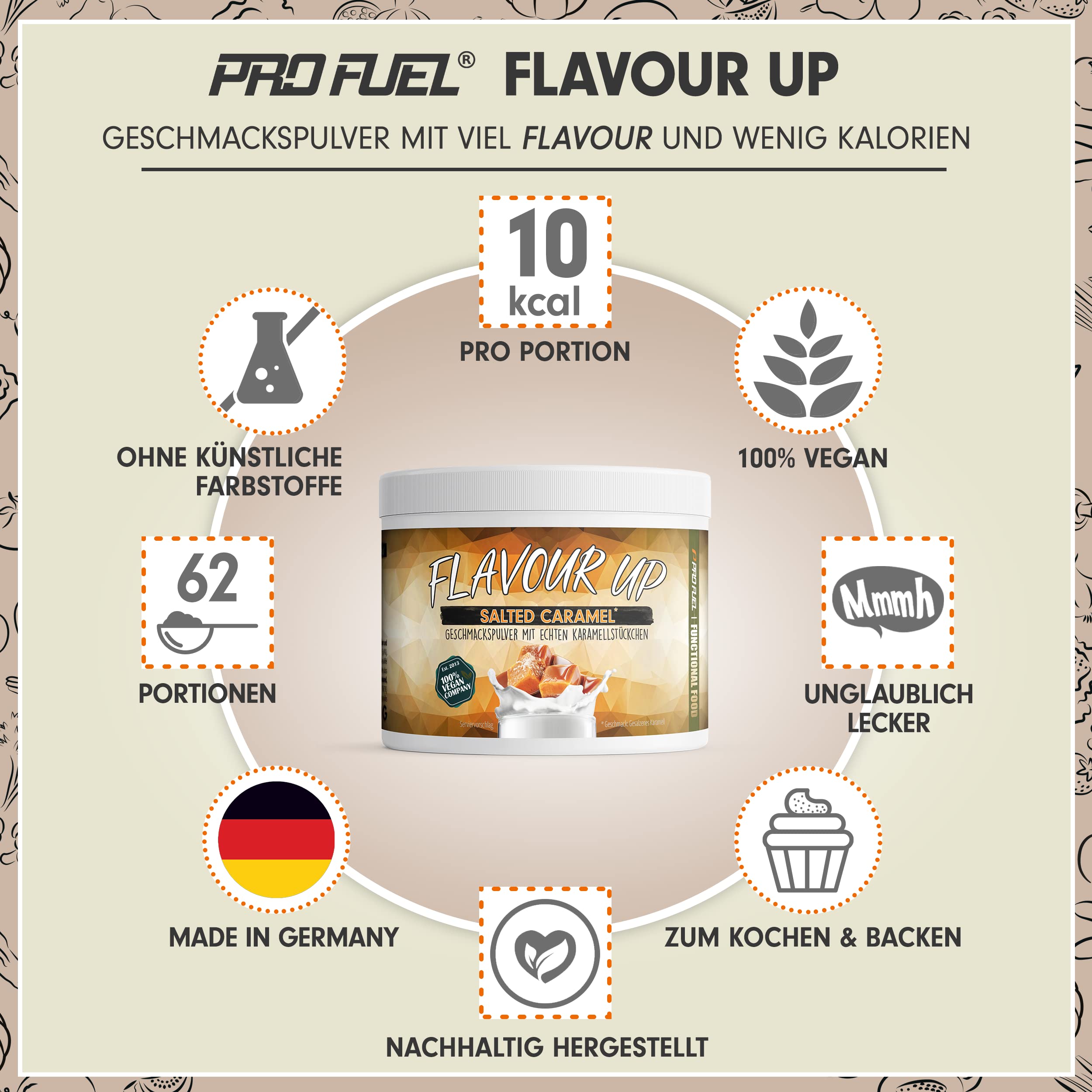 Geschmackspulver MIX PACK mit 8x30g Proben, 8 unglaublich leckere Flavours, nur 8-14 kcal pro Portion, Aroma & angenehme Süße, vielseitig einsetzbar für Lebensmittel & Getränke, FLAVOUR UP