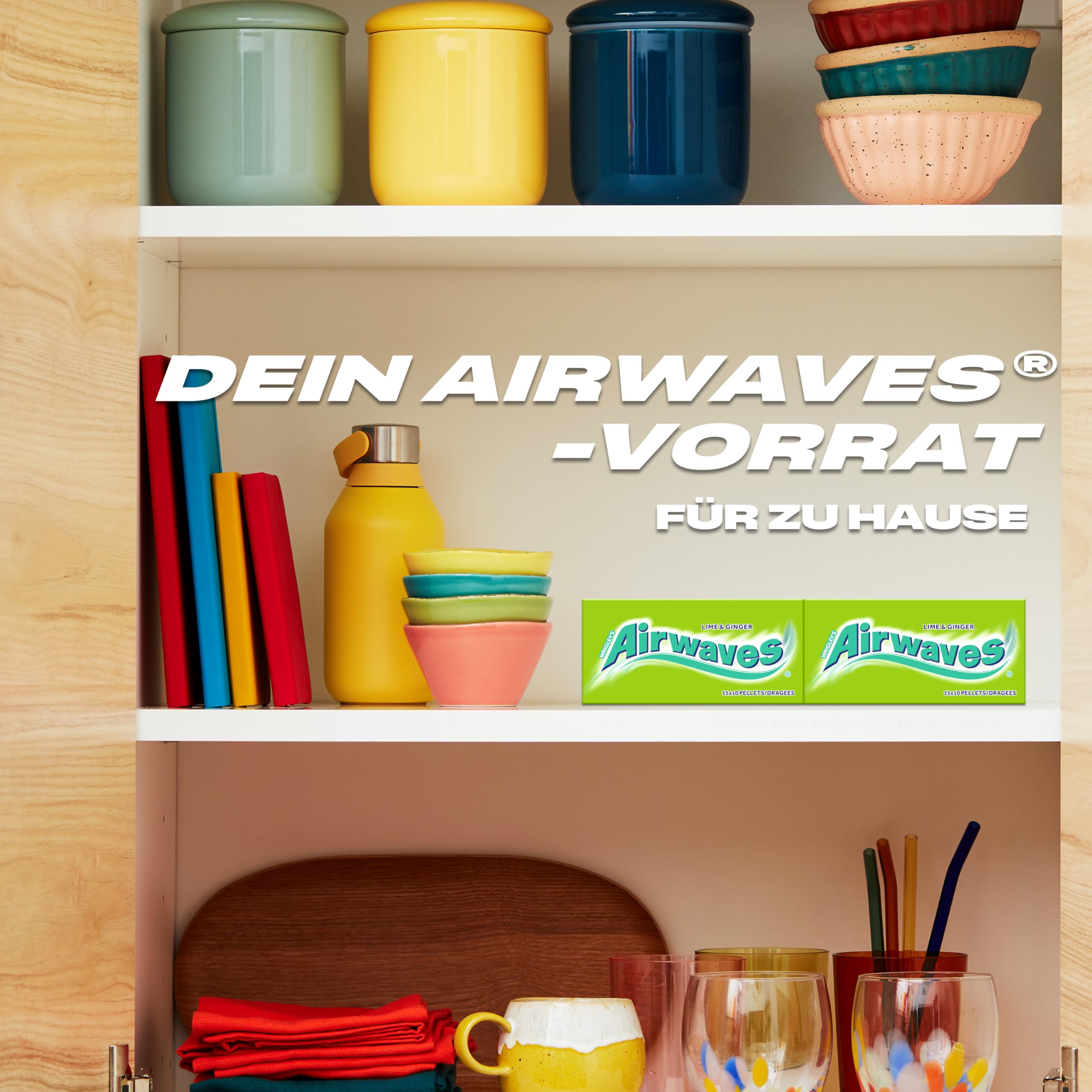 Airwaves Kaugummi Zuckerfrei, Strong, 30 x 10 Dragees, Großpackung Chewing Gum, Mit Natürlichem Menthol, Kaugummi ohne Zucker mit Minz Frische (300 Dragees)