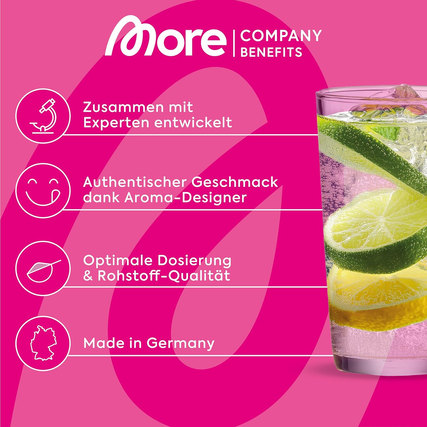 MORE Zerup, Peach Iced Tea, 65 ml, für bis zu 8 l Fertiggetränk, zuckerfreier Sirup mit u.a. echten Fruchtextrakten, vegan, zero Kalorien - made in Germany