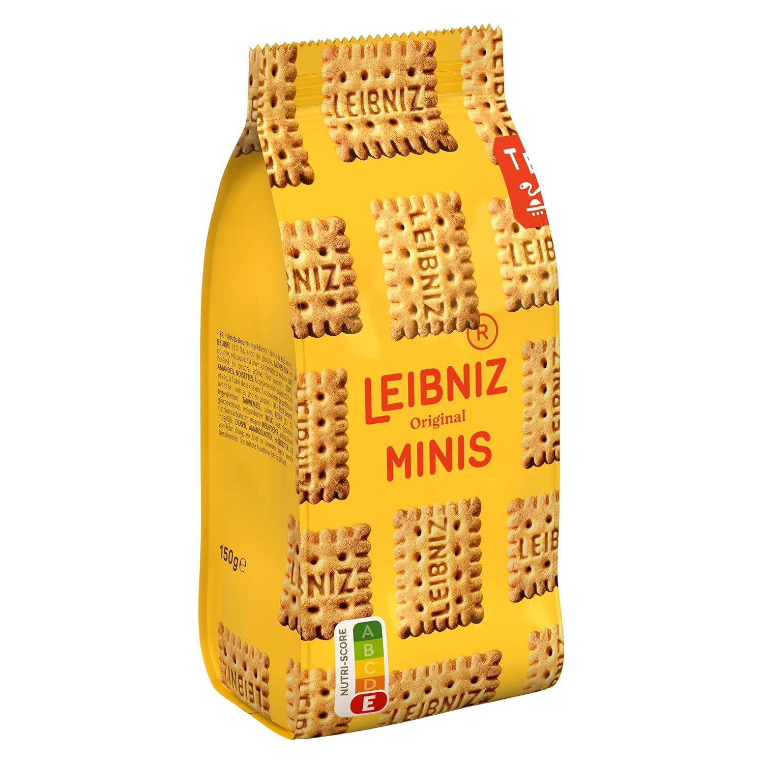 LEIBNIZ Original Butterkeks, 22er Snack Pack, die Nr 1 unter den Butterkeksen, knusprige Kekse in praktischer Großpackung (22 x 50 g), perfekt für unterwegs