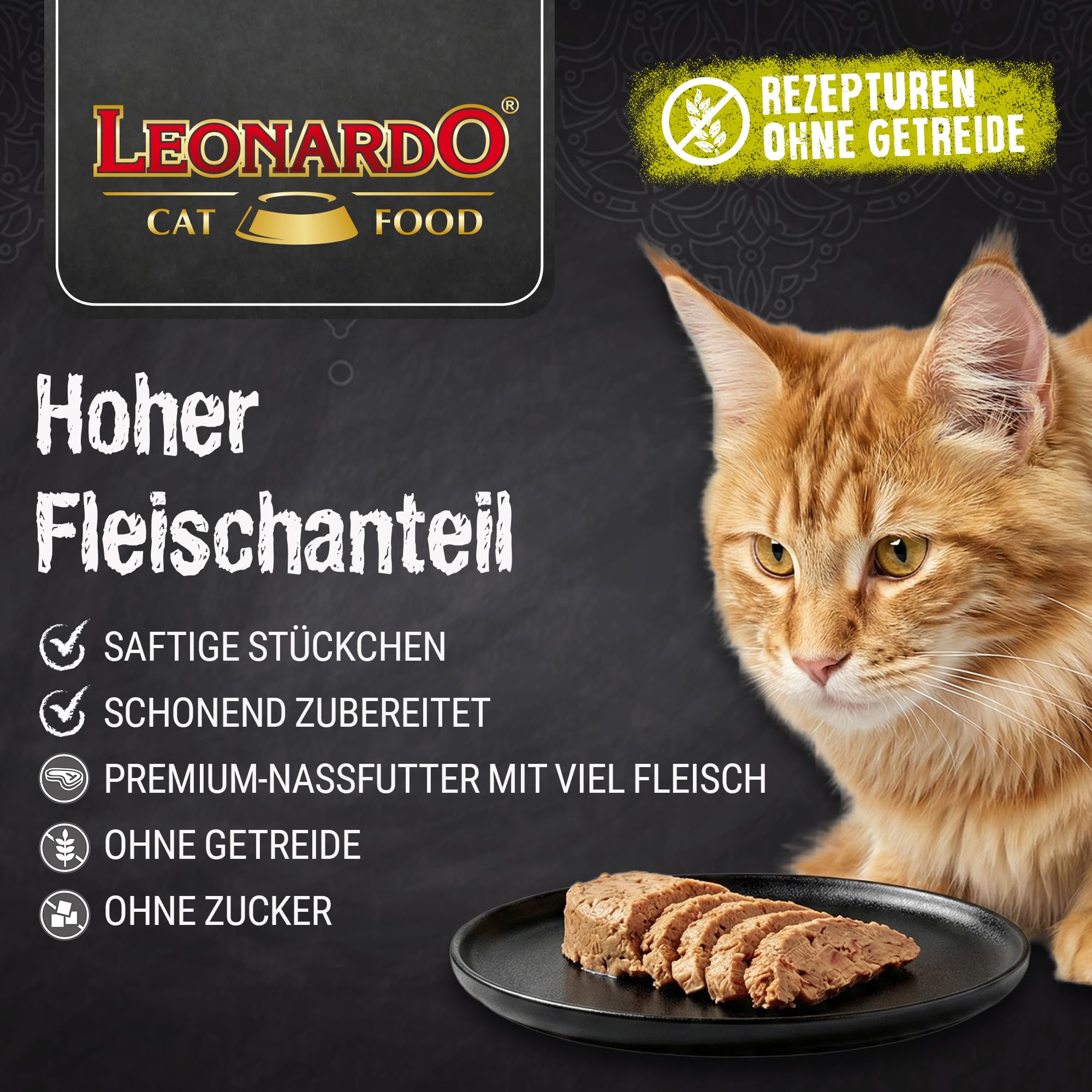 LEONARDO Frischebeutel [16x85g Kaninchen + Cranberries] | Getreidefreies Nassfutter für Katzen | Feuchtfutter Alleinfutter im Einzelportionsbeutel