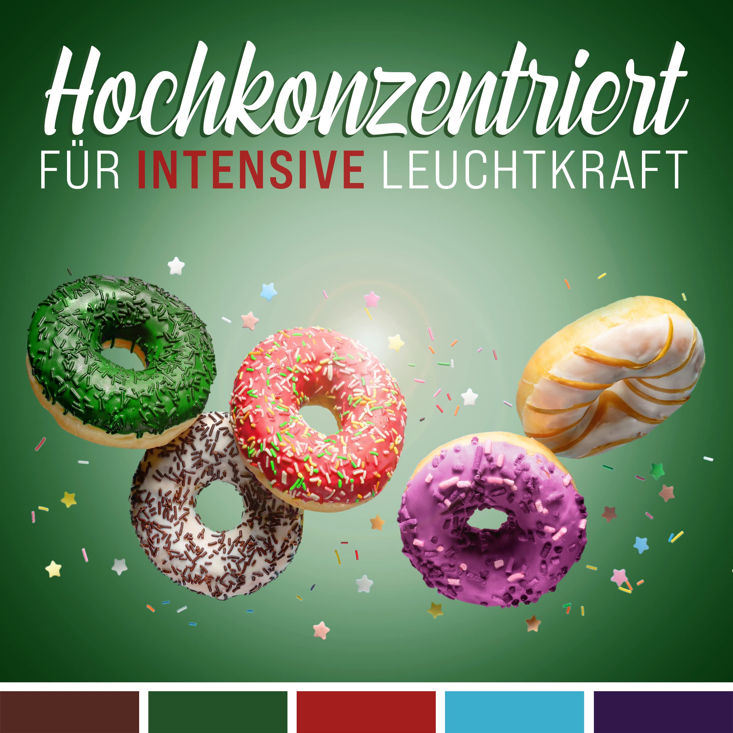 Belissia Lebensmittelfarbe Set – 8x10ml flüssig & hochkonzentriert – Lebensmittelechte Speisefarbe zum Backen, Kochen, Fondant & DIY - vegan, stark färbend, geschmacksneutral