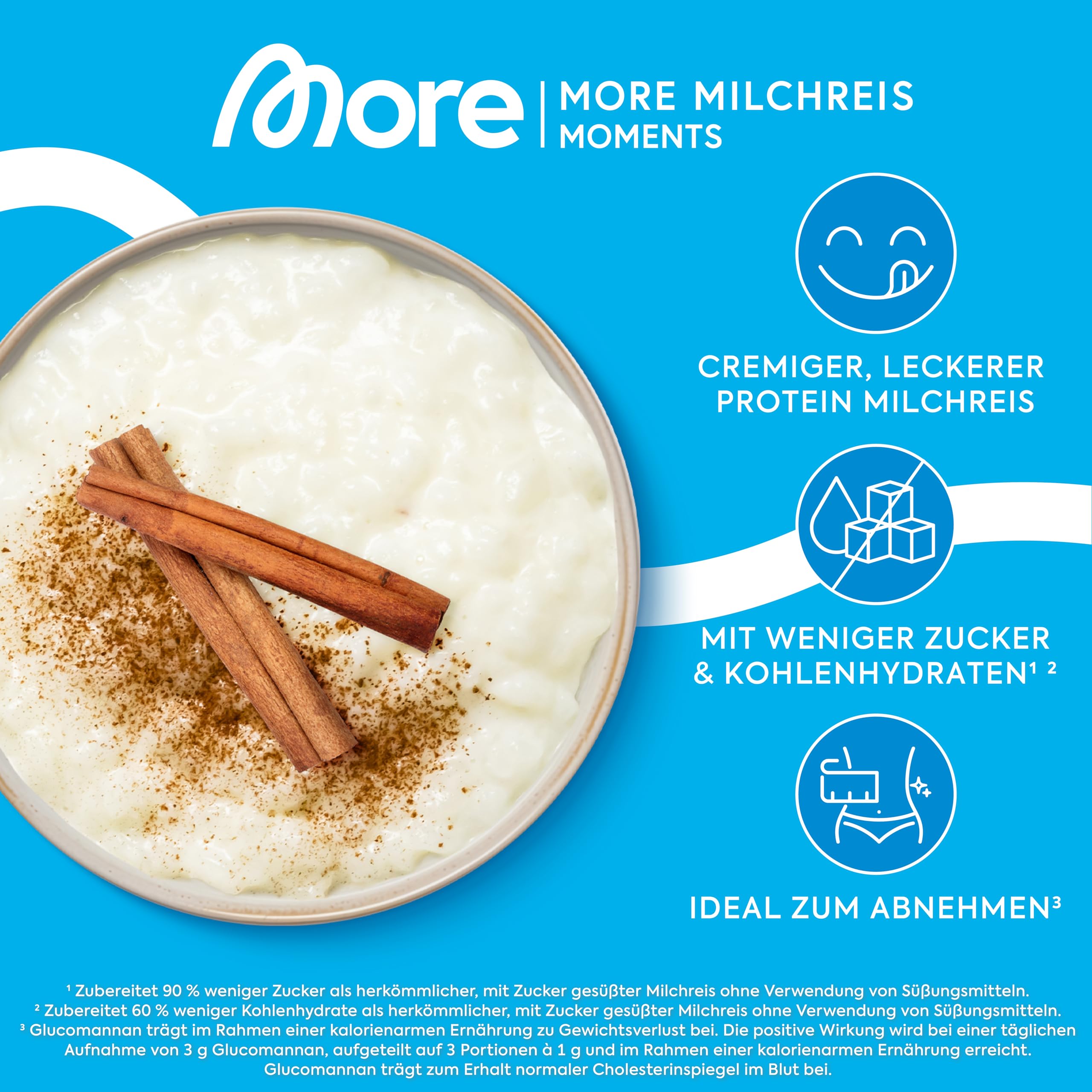 More Protein Milchreis, 13er Tray, 13 x 65 g, 26 g Eiweiß pro Portion, schnelle Zubereitung ohne Kochen, cremig leckerer Milchreis mit weniger Zucker und Fett, perfekt zum Verfeinern