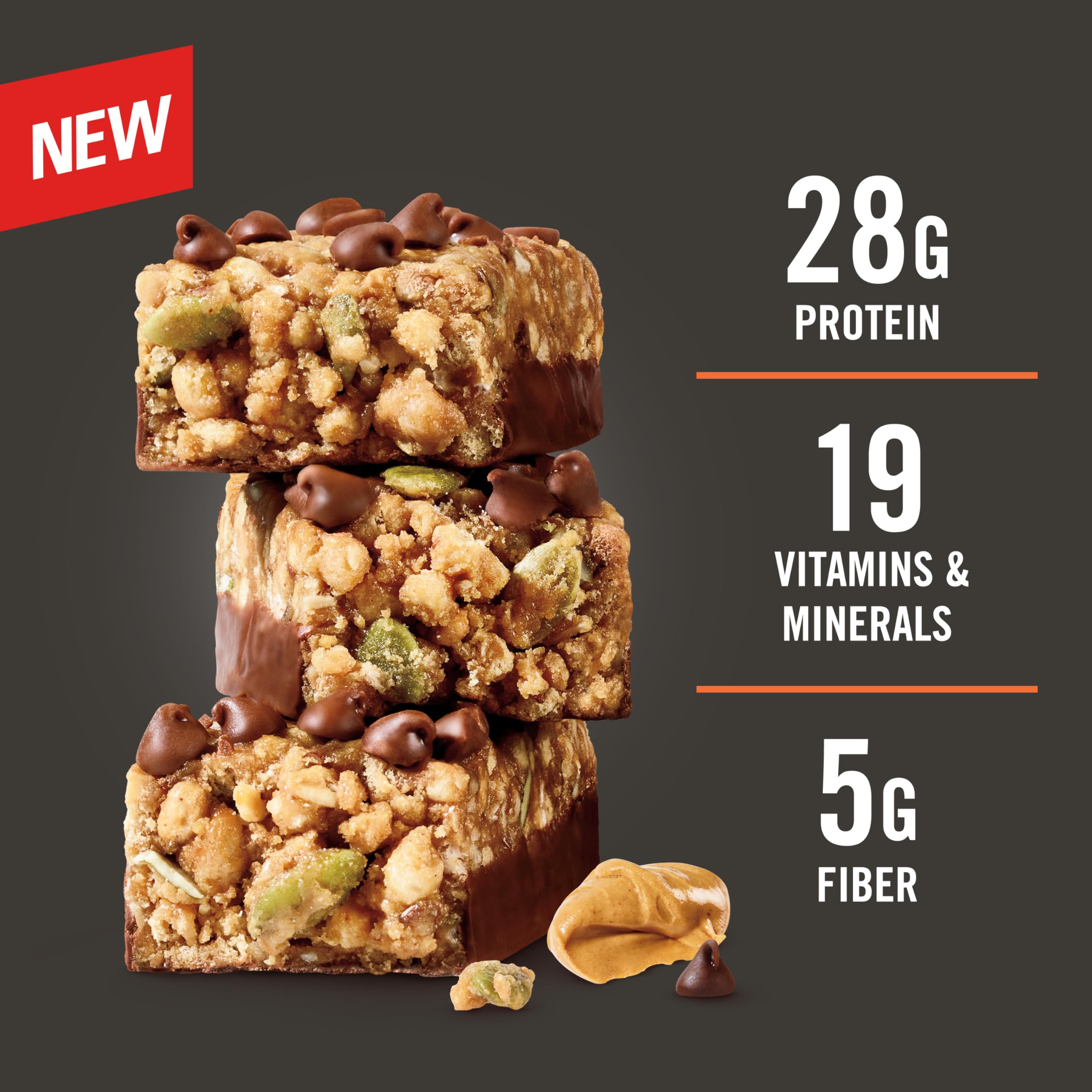 MET-Rx Big 100 Protein Bar, Meal Replacement Bar, 32G Protein, Super Cookie Crunch, 9 Bars (Pack of 1)