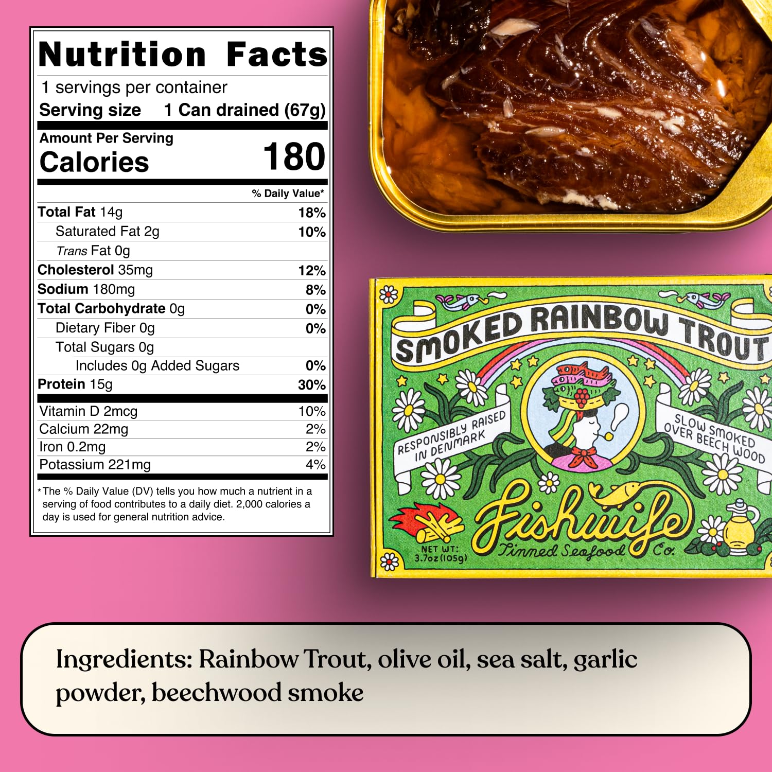 Fishwife Smoky Trio 3-Pack (Smoked Rainbow Trout, Smoked Salmon, Smoked Mackerel) | Gluten-Free, High Protein, Omega-3s | Hand-Packed