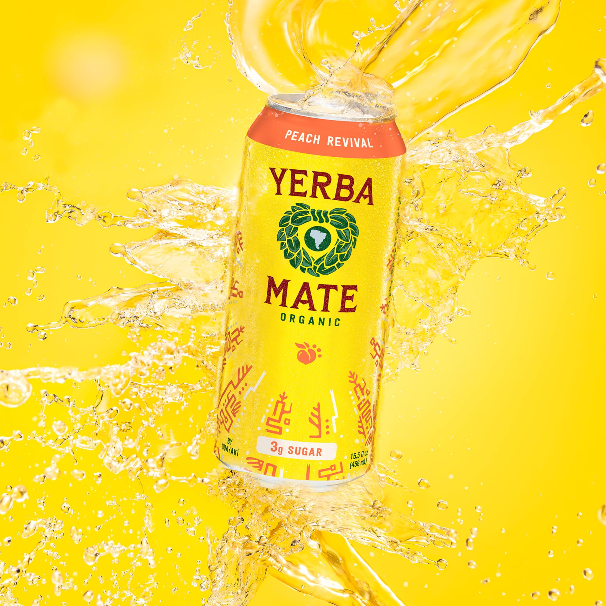 Yerba Madre Organic Yerba Mate, Enlighten Mint, 150mg Natural Caffeine, Energy Drink Alternative, No Jitters or Crash, 15.5 Oz Cans (Pack of 12)