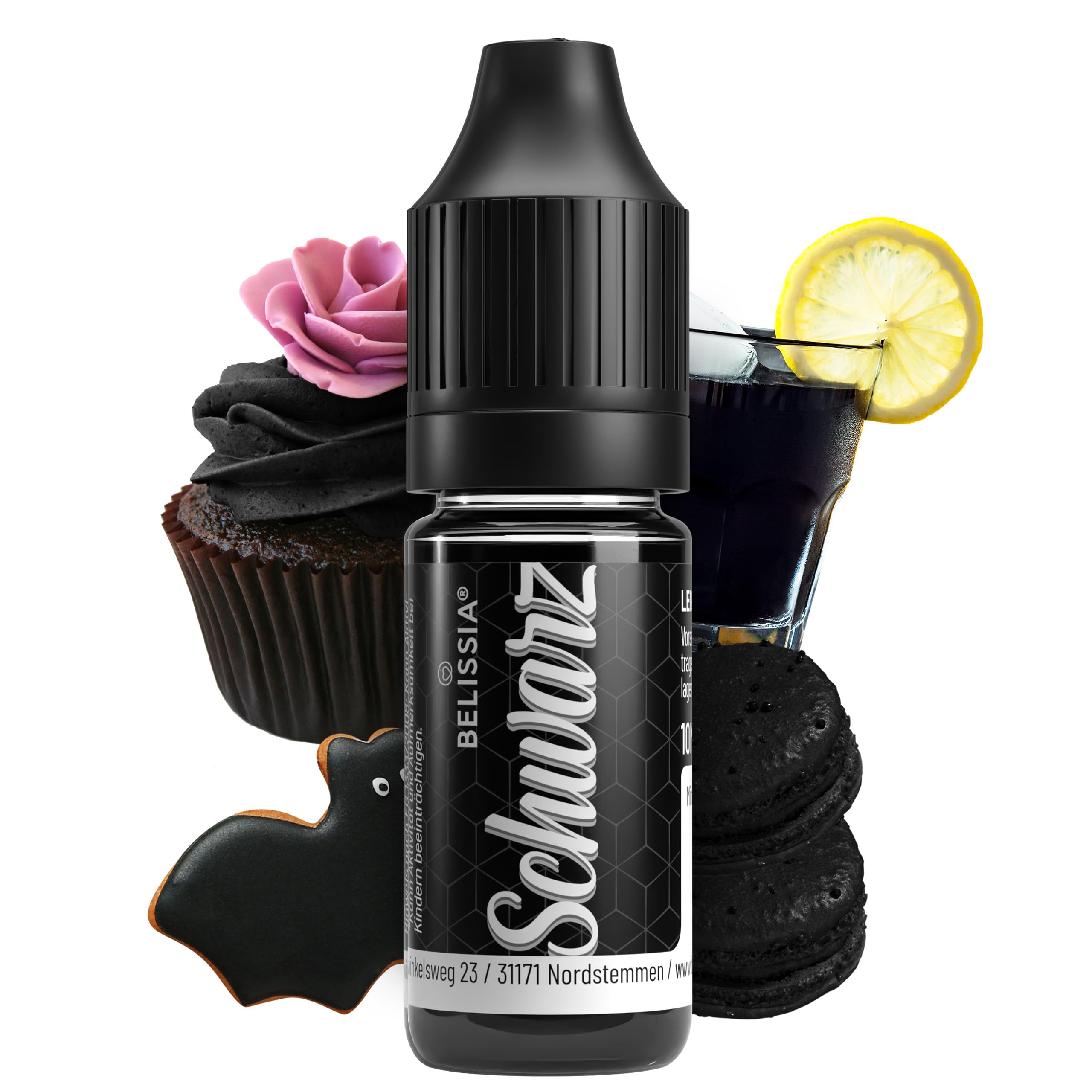 Belissia Lebensmittelfarbe Set – 8x10ml flüssig & hochkonzentriert – Lebensmittelechte Speisefarbe zum Backen, Kochen, Fondant & DIY - vegan, stark färbend, geschmacksneutral