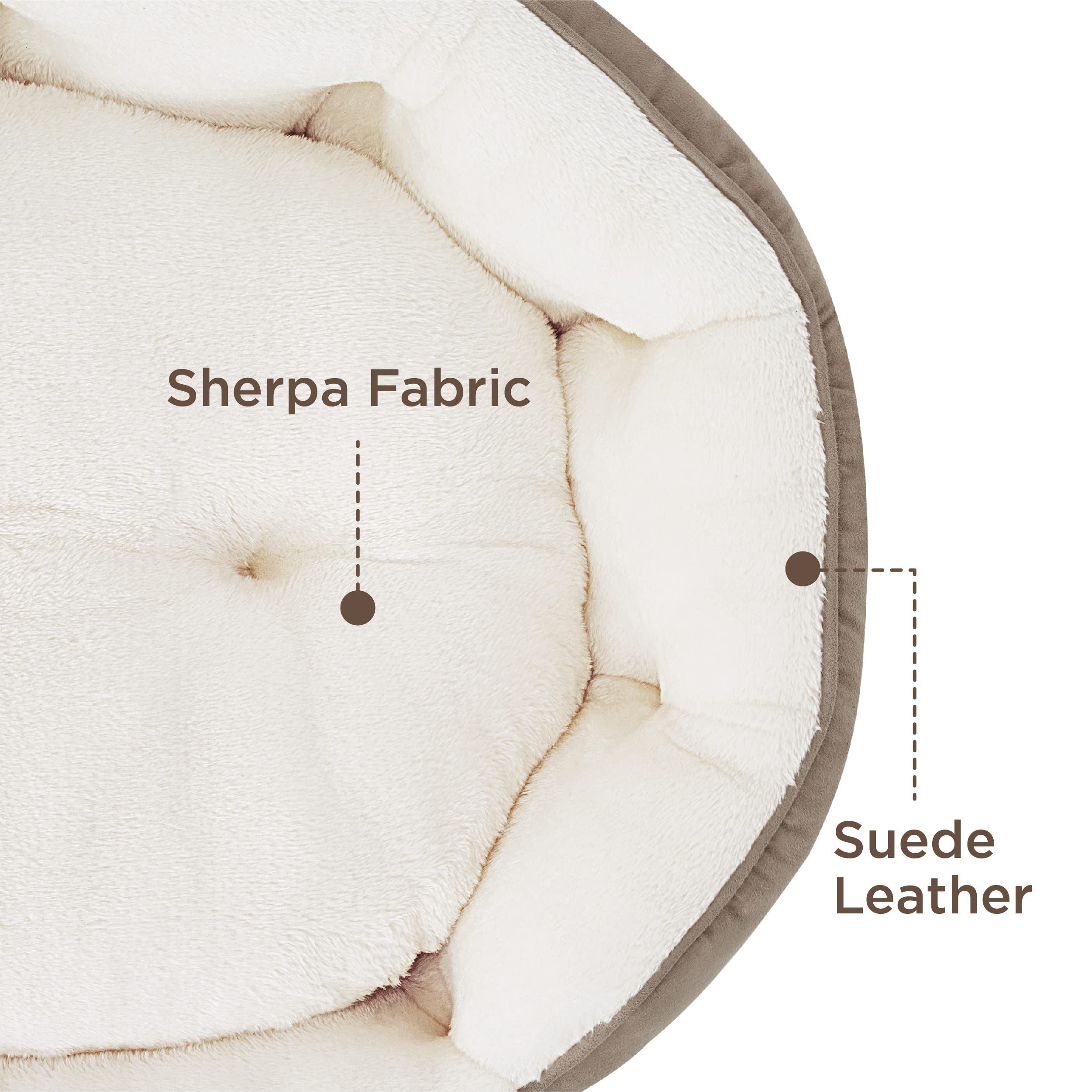 BEDSURE Katzenbett waschbar Katzen Bettchen - 51x48x15cm Katzenkorb mit Zweiseitig Innenkissen Katzenschlafplatz für Katzen oder kleine Hunde,Grau