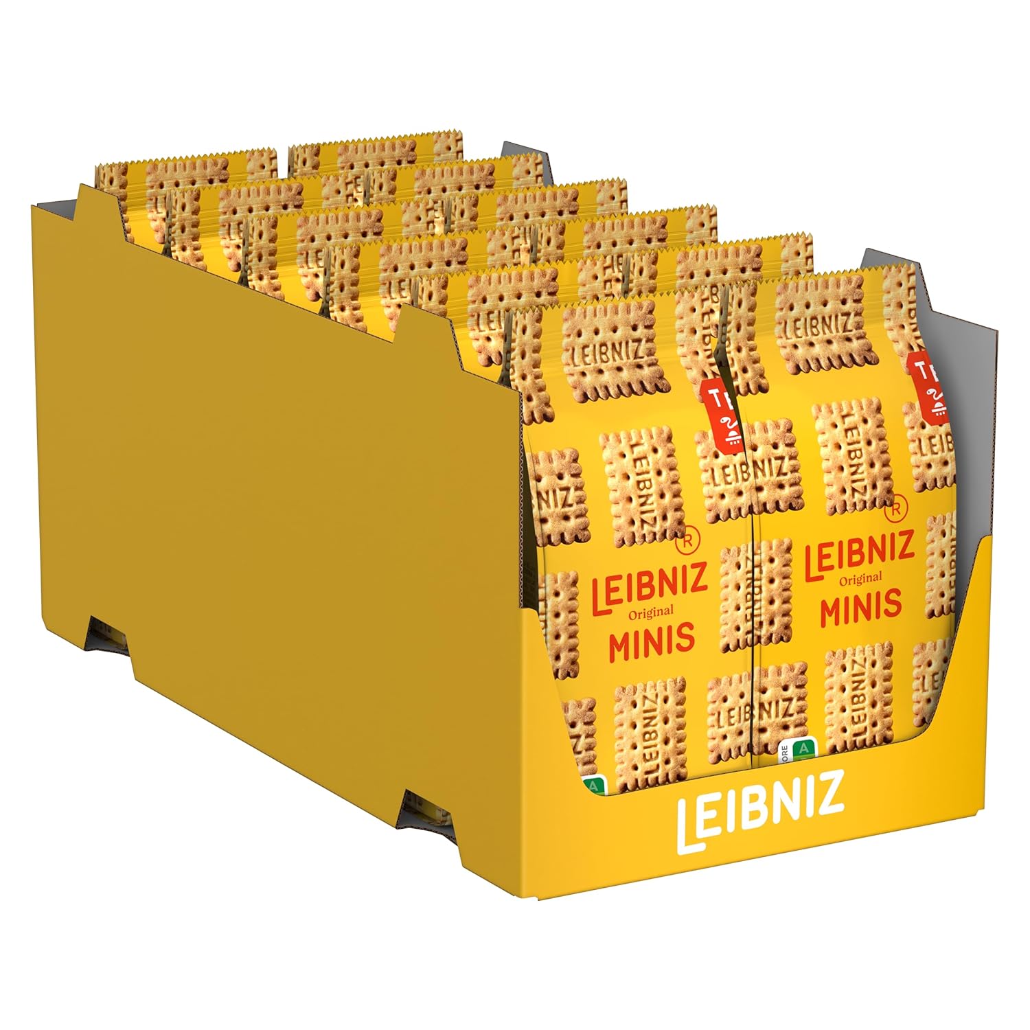 LEIBNIZ Original Butterkeks, 22er Snack Pack, die Nr 1 unter den Butterkeksen, knusprige Kekse in praktischer Großpackung (22 x 50 g), perfekt für unterwegs