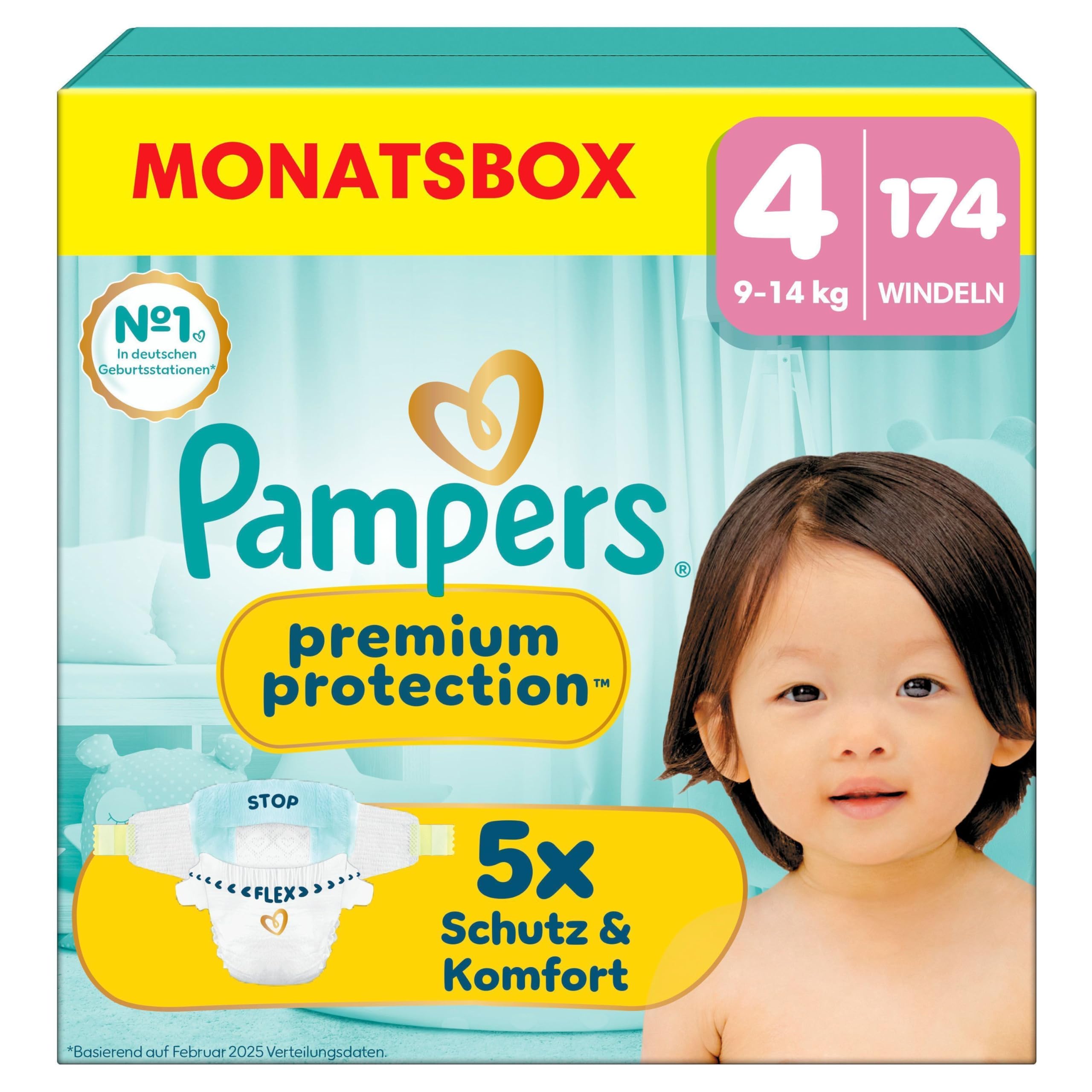 Pampers Premium Protection Größe 5, 152 Windeln, 11kg-16kg, unser Nr. 1 Haut- und Auslaufschutz