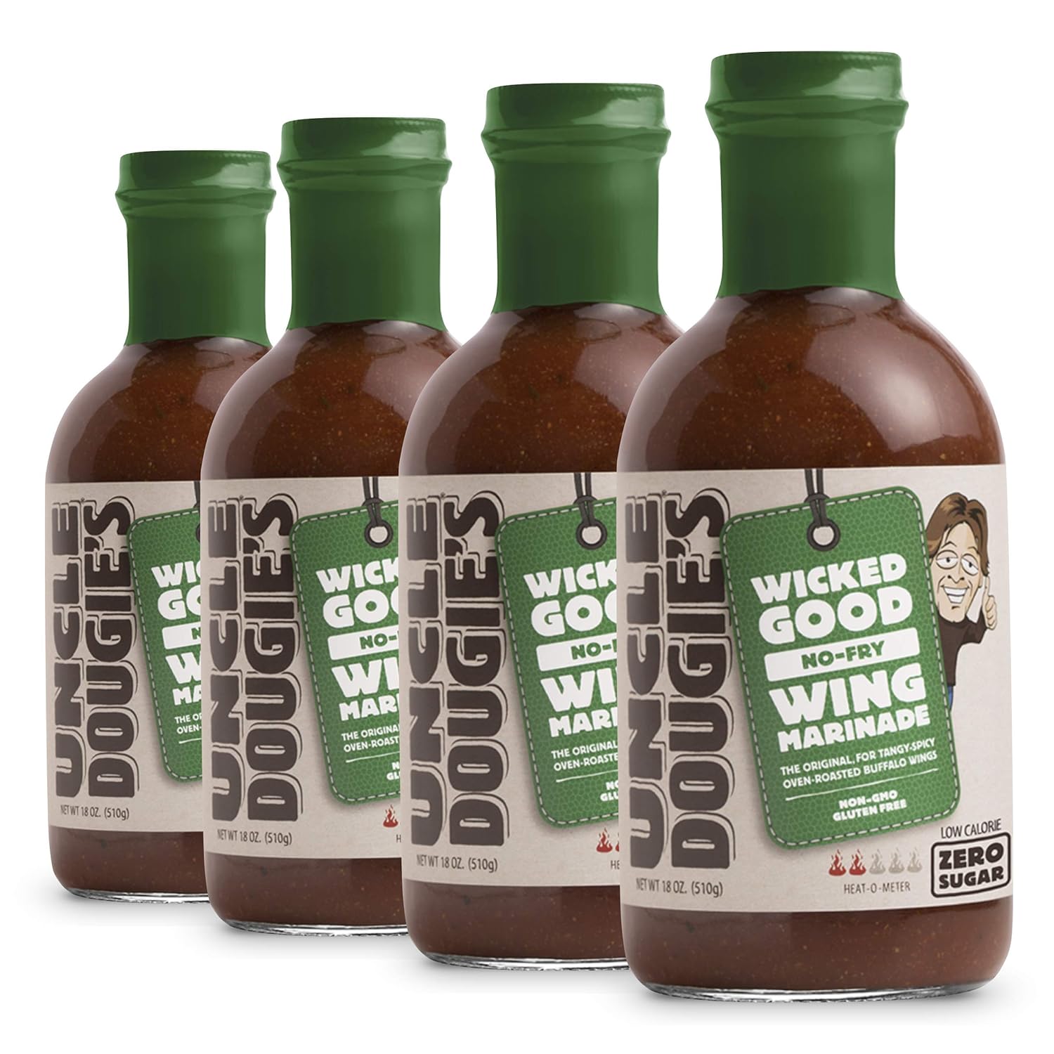 Uncle Dougie's Wicked Good No-Fry Wing Marinade - Pack of 4