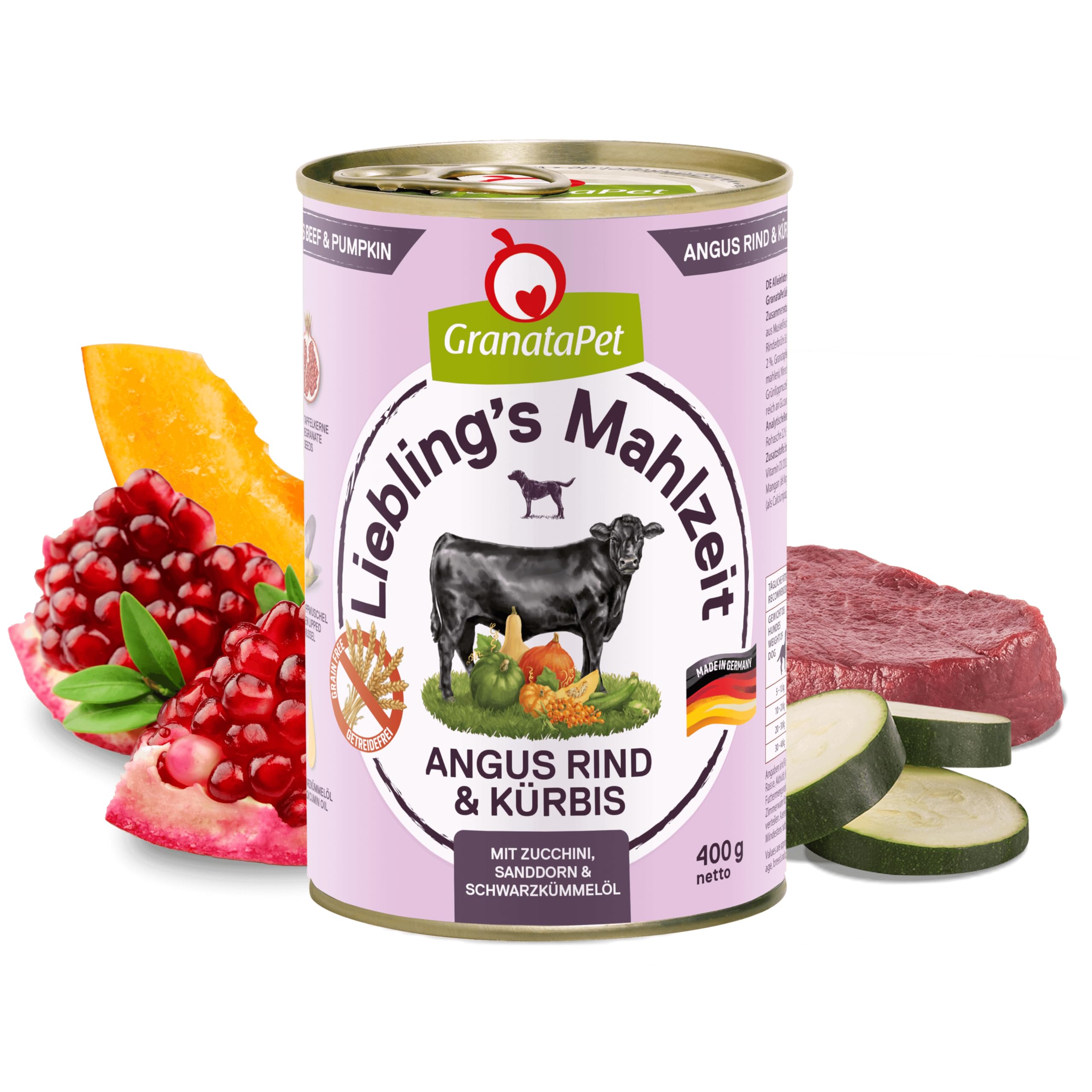 GranataPet Liebling's Mahlzeit Multipack 2, Nassfutter für Hunde im Probierpaket, Alleinfuttermittel ohne Getreide, Hundefutter mit hohem Fleischanteil & hochwertigen Ölen, 6 x 800 g