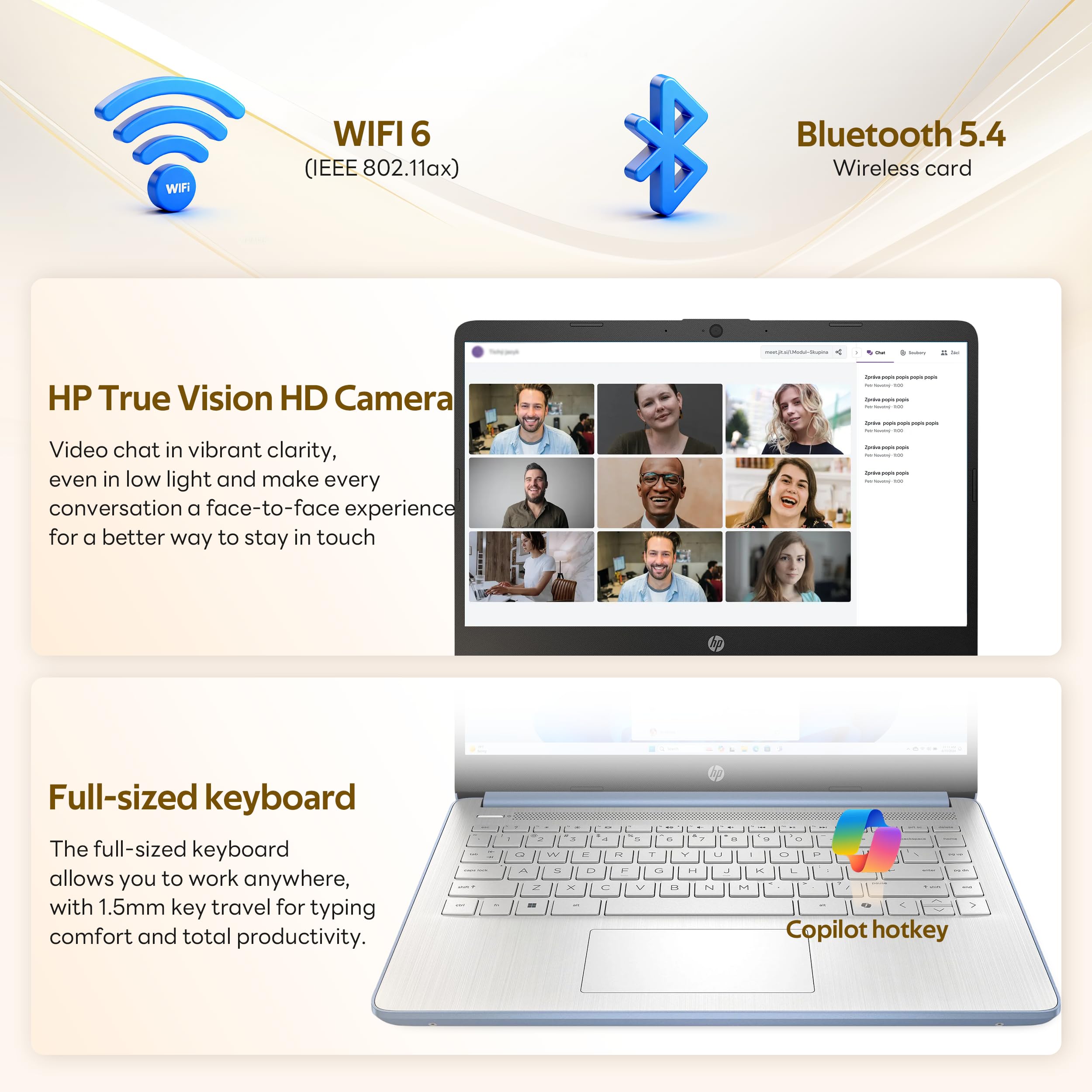 HP Stream 14" HD BrightView Laptop, Intel Celeron N4120, 16GB RAM, 288GB Storage (128GB UFS + 160GB Docking Station Set), Intel UHD Graphics, 720p Webcam, Wi-Fi, 1 Year Office 365, Win 11S, Silver