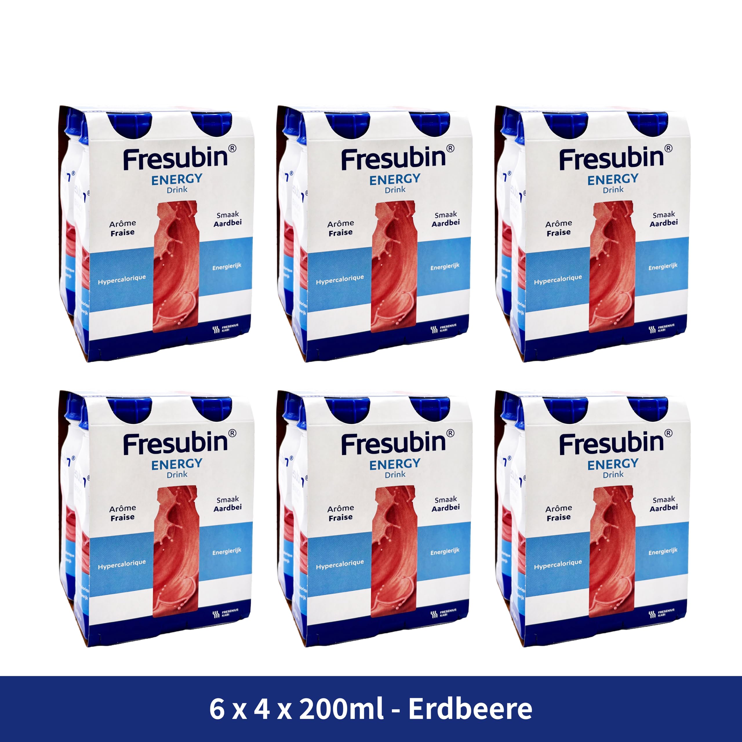 Fresubin Energy Drink - Mischkarton Hochkalorische Trinknahrung von Fresenius Kabi in 6 Geschmacksrichtungen, 300 kcal pro Flasche (200 ml (24er Pack), Mischkarton)