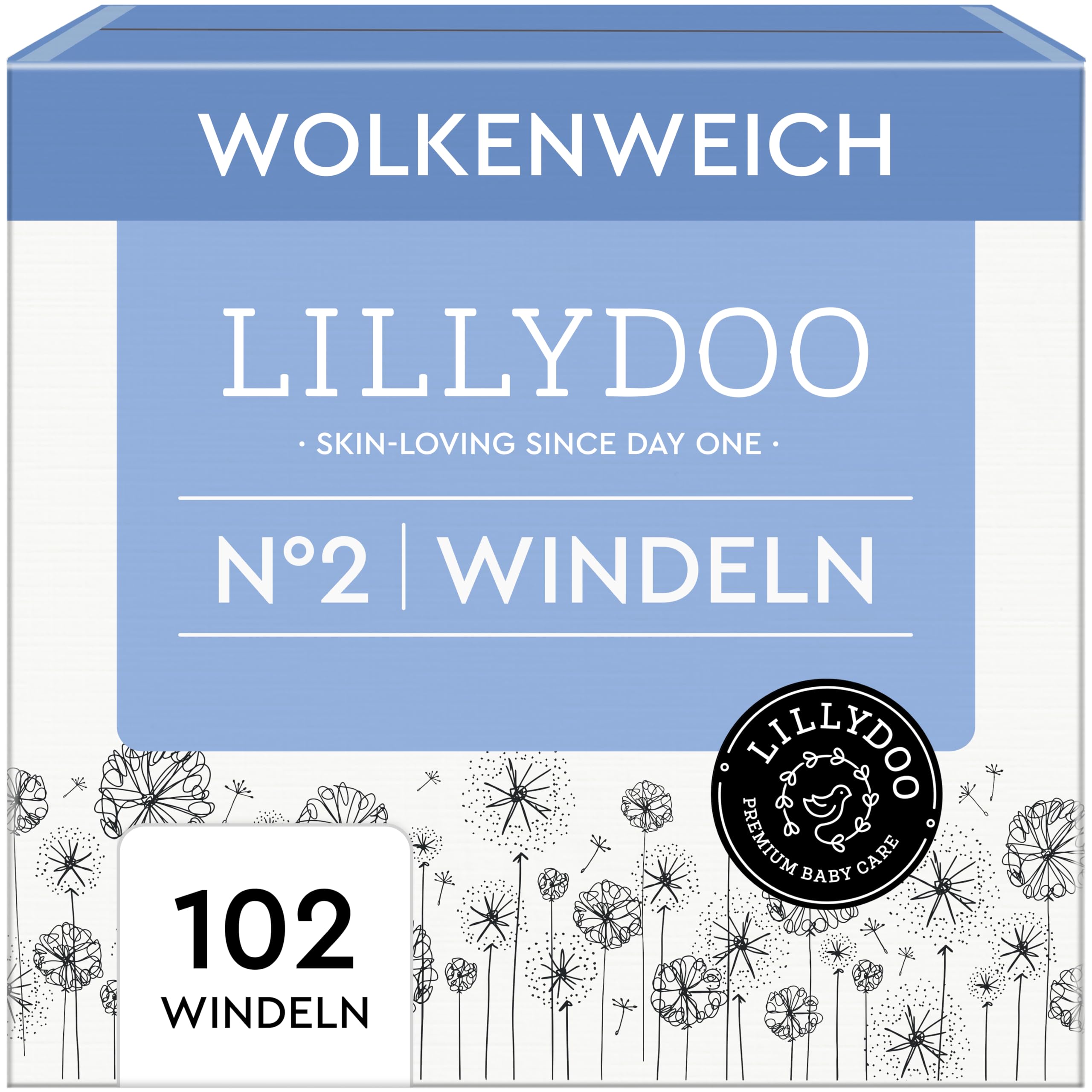 LILLYDOO hautfreundliche Baby Windeln - Größe 1 (2+ kg), 24 Stück, Sicherer Auslaufschutz, Weich, Ohne Parfüme & Lotionen für empfindliche Haut, Dermatologisch getestet