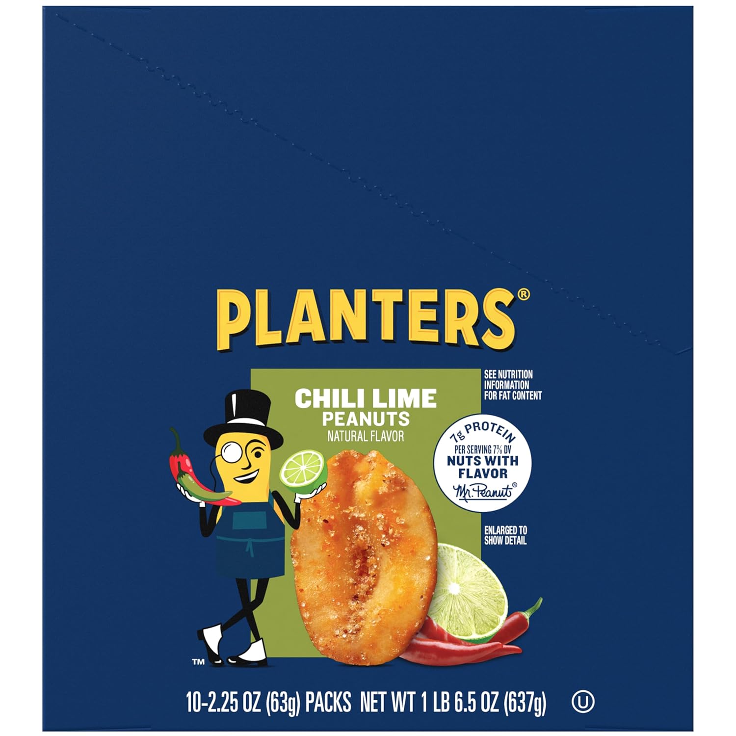 PLANTERS Salted Peanuts, 2.5 oz, 15-Pack, Snack Nuts