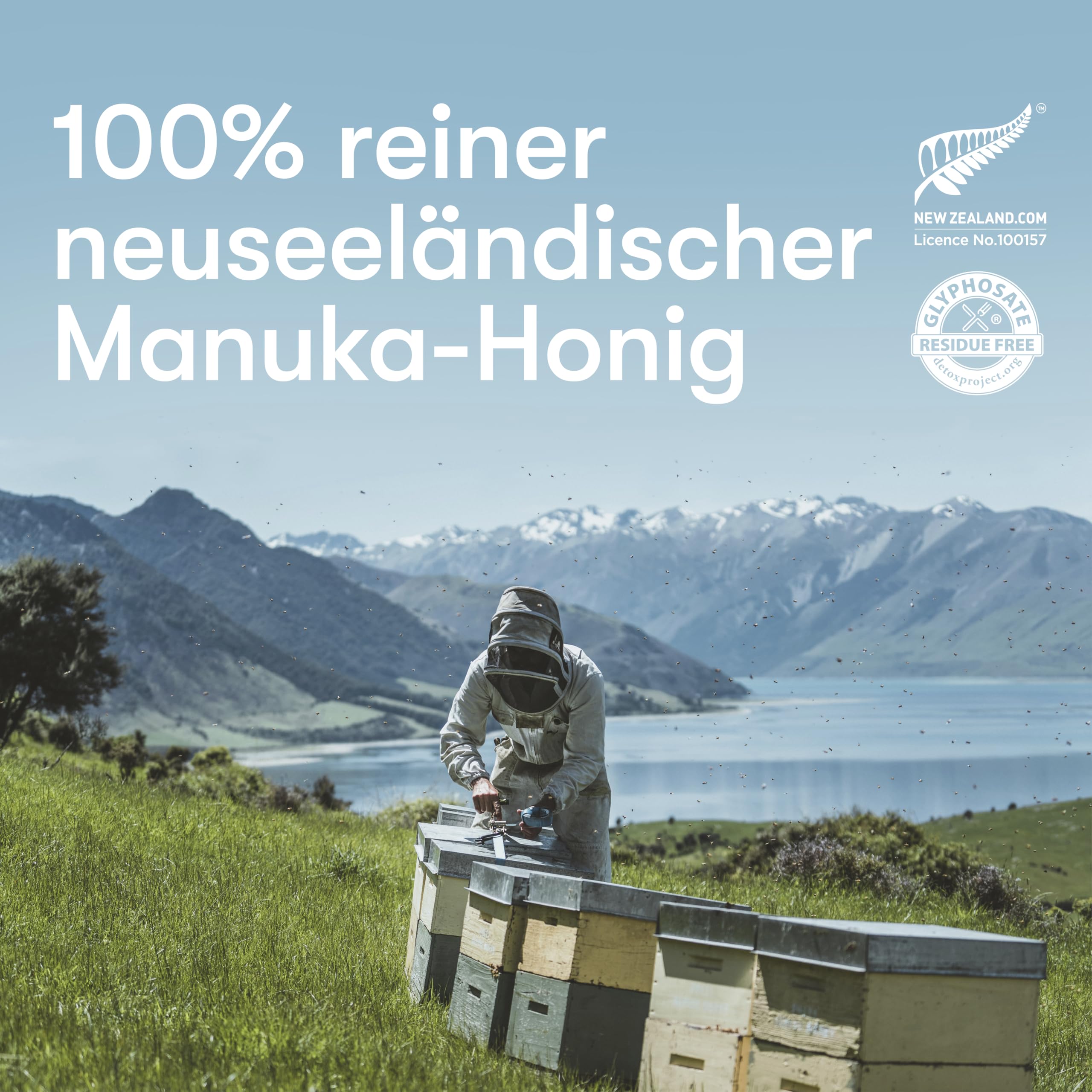 New Zealand Honey Co. Manuka Honig MGO 400+ | 500g Quetschflasche | Aktiv und Roh | Hergestellt in Neuseeland | Zertifiziertem Methylglyoxal Gehalt | 500g