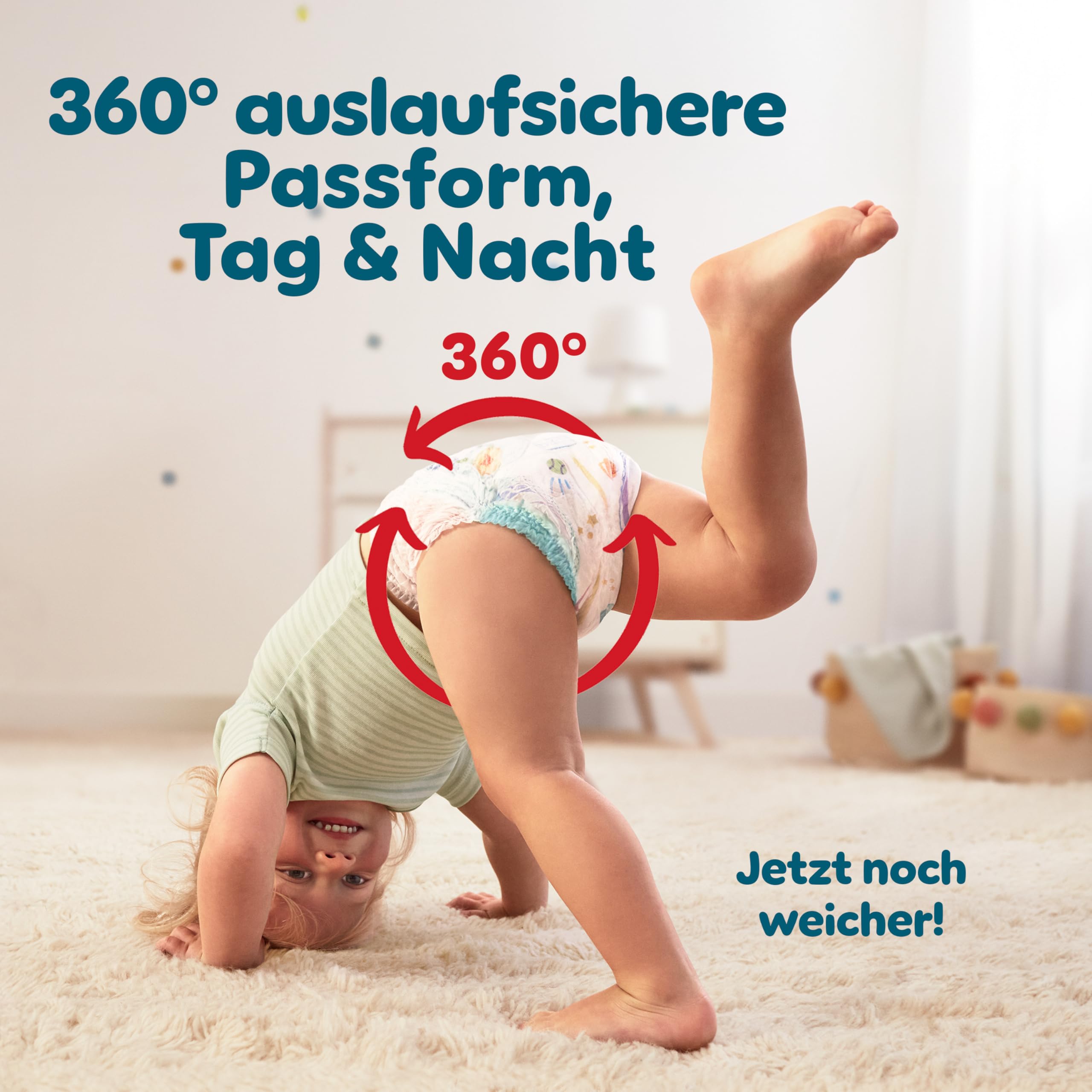 Pampers Baby-Dry Pants Größe 5, 160 Stück, 11kg-17kg, 360° auslaufsichere Passform für Tag und Nacht