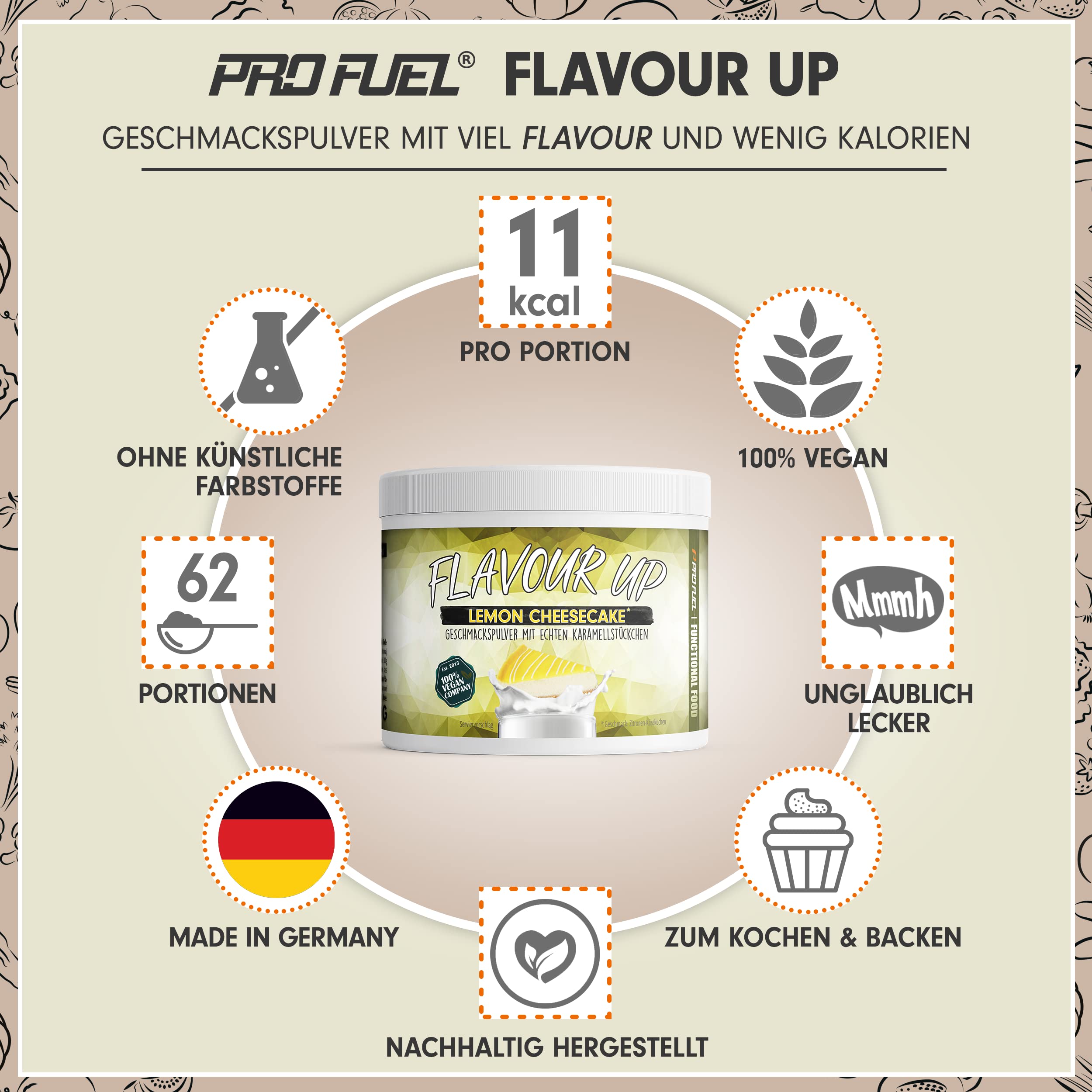 Geschmackspulver MIX PACK mit 8x30g Proben, 8 unglaublich leckere Flavours, nur 8-14 kcal pro Portion, Aroma & angenehme Süße, vielseitig einsetzbar für Lebensmittel & Getränke, FLAVOUR UP
