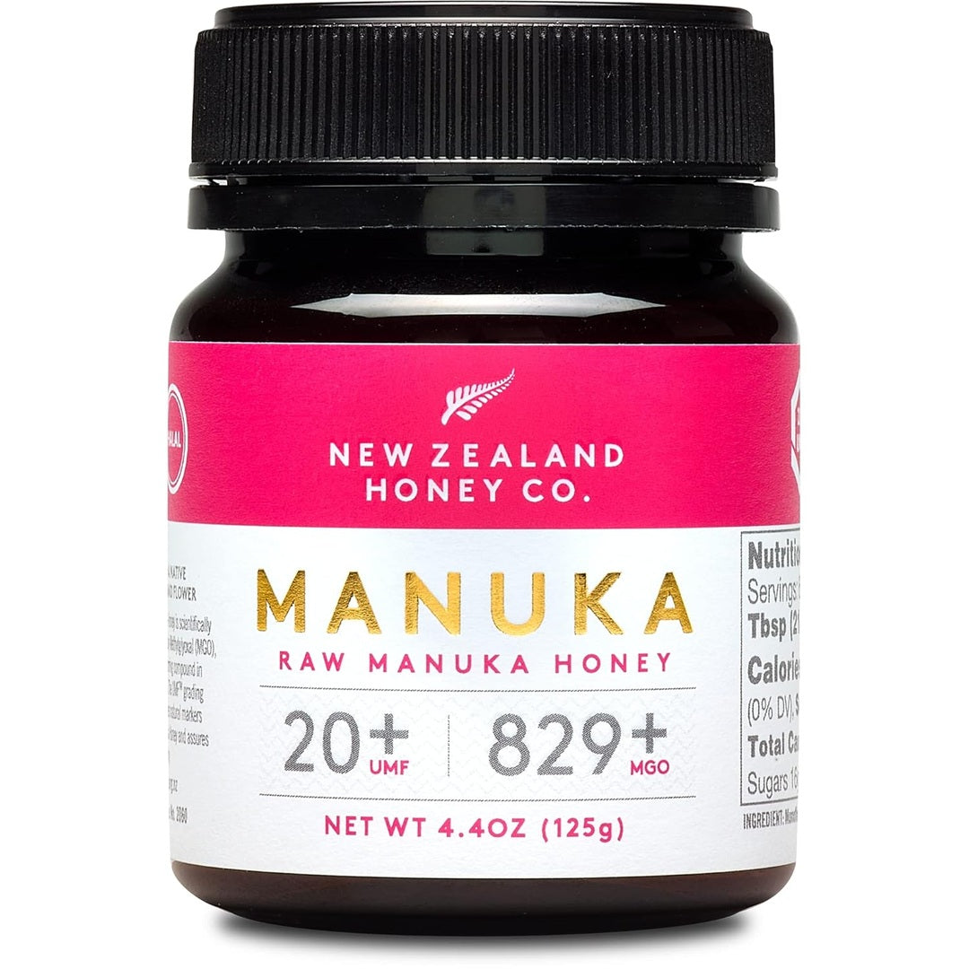 New Zealand Honey Co. Raw Manuka Honey UMF 20+ / MGO 829+ | UMF Certified | 4.4oz | Medical Grade Raw Honey