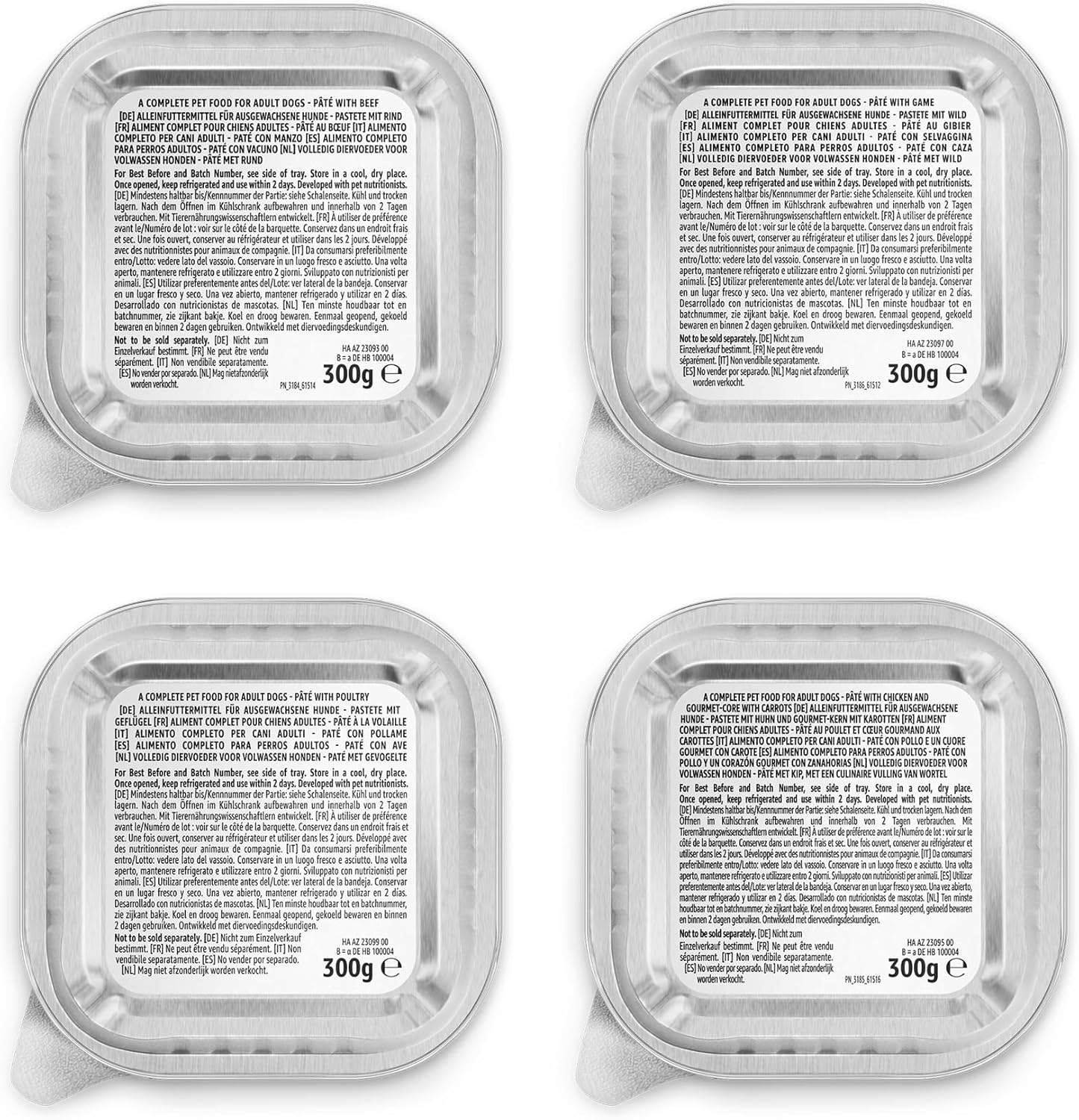 by Amazon Nassfutter für Hunde, Pastete Gemischt, 300g, 20er-Pack