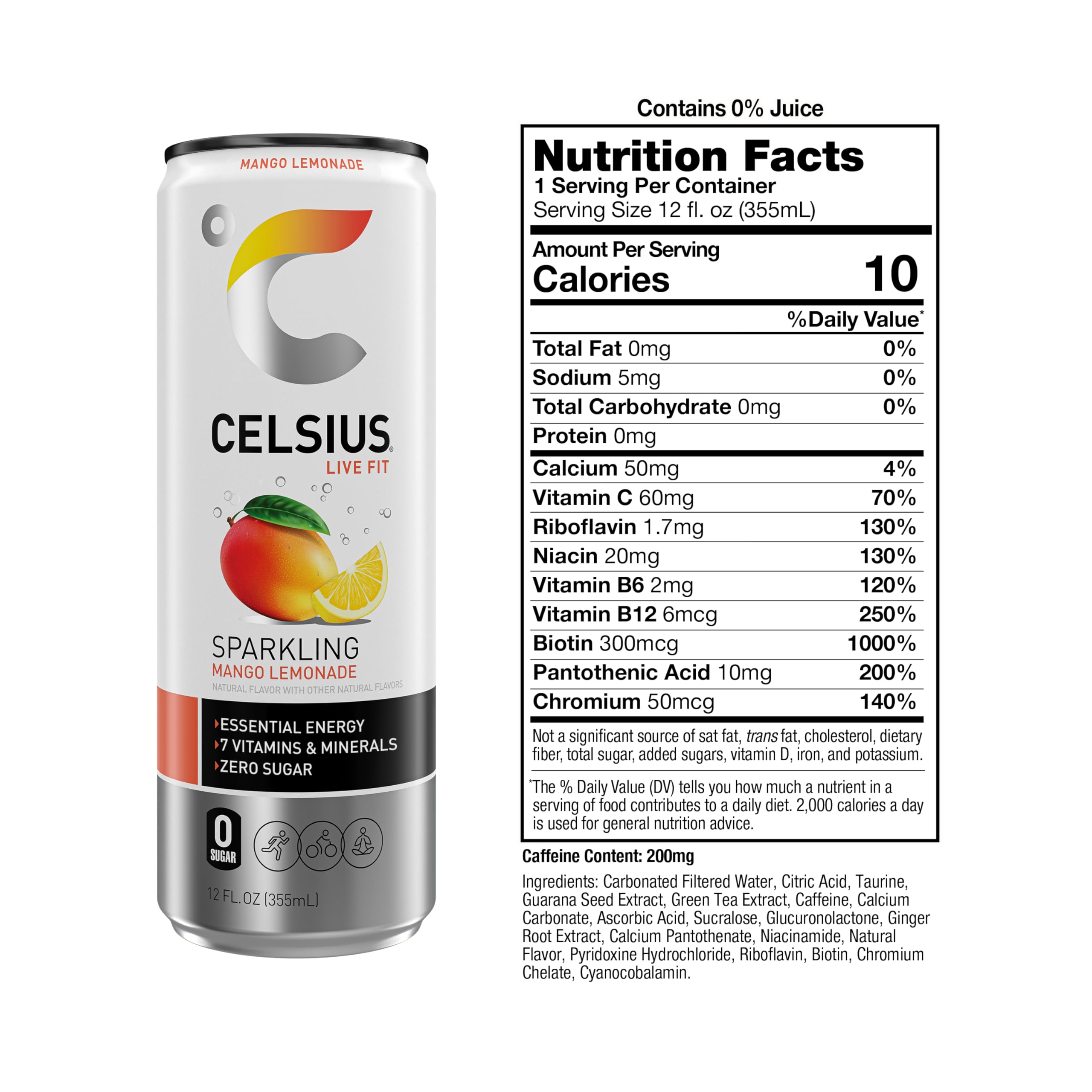 CELSIUS Sparkling Kiwi Guava, Functional Essential Energy Drink 12 Fl Oz (Pack of 12)