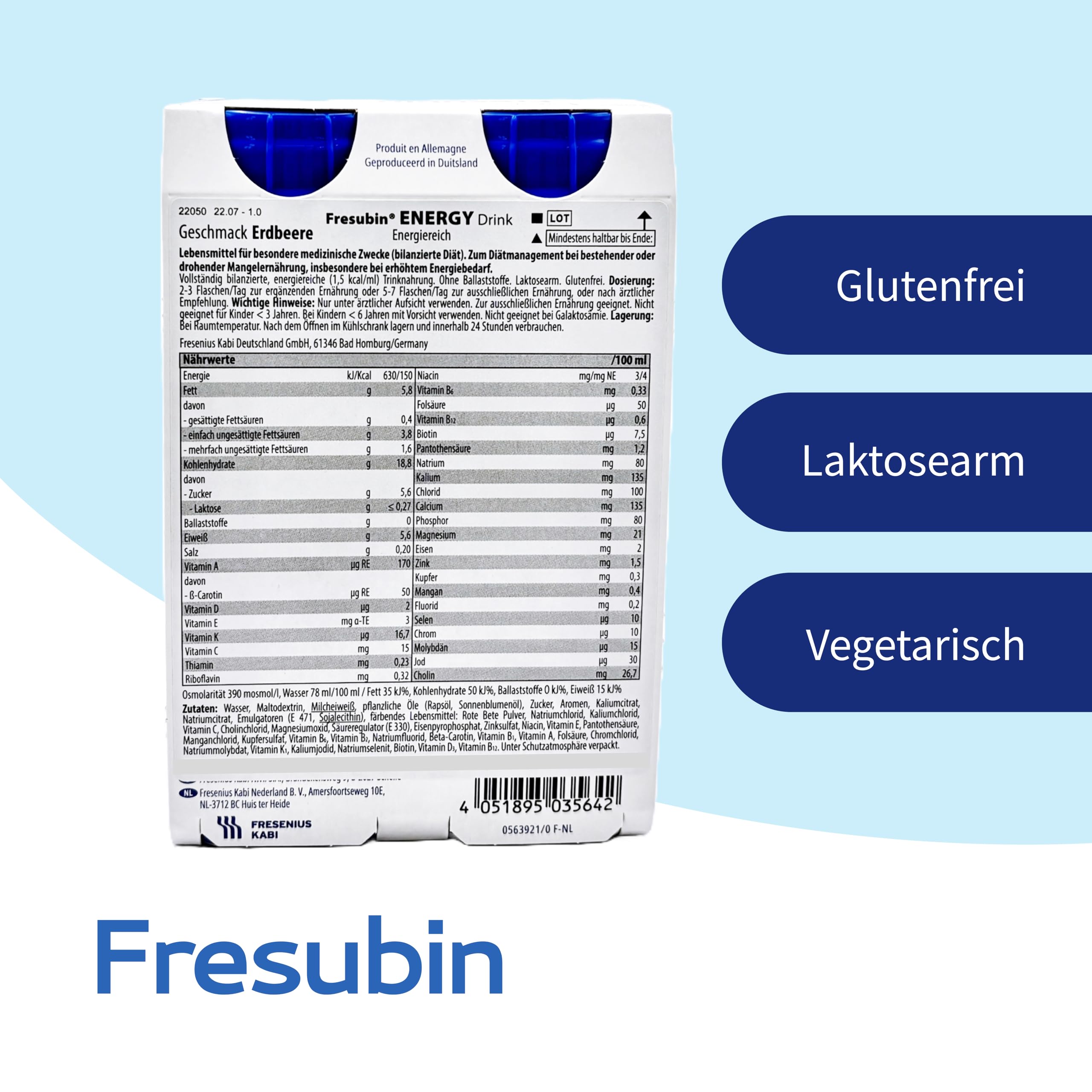Fresubin Energy Drink - Mischkarton Hochkalorische Trinknahrung von Fresenius Kabi in 6 Geschmacksrichtungen, 300 kcal pro Flasche (200 ml (24er Pack), Mischkarton)