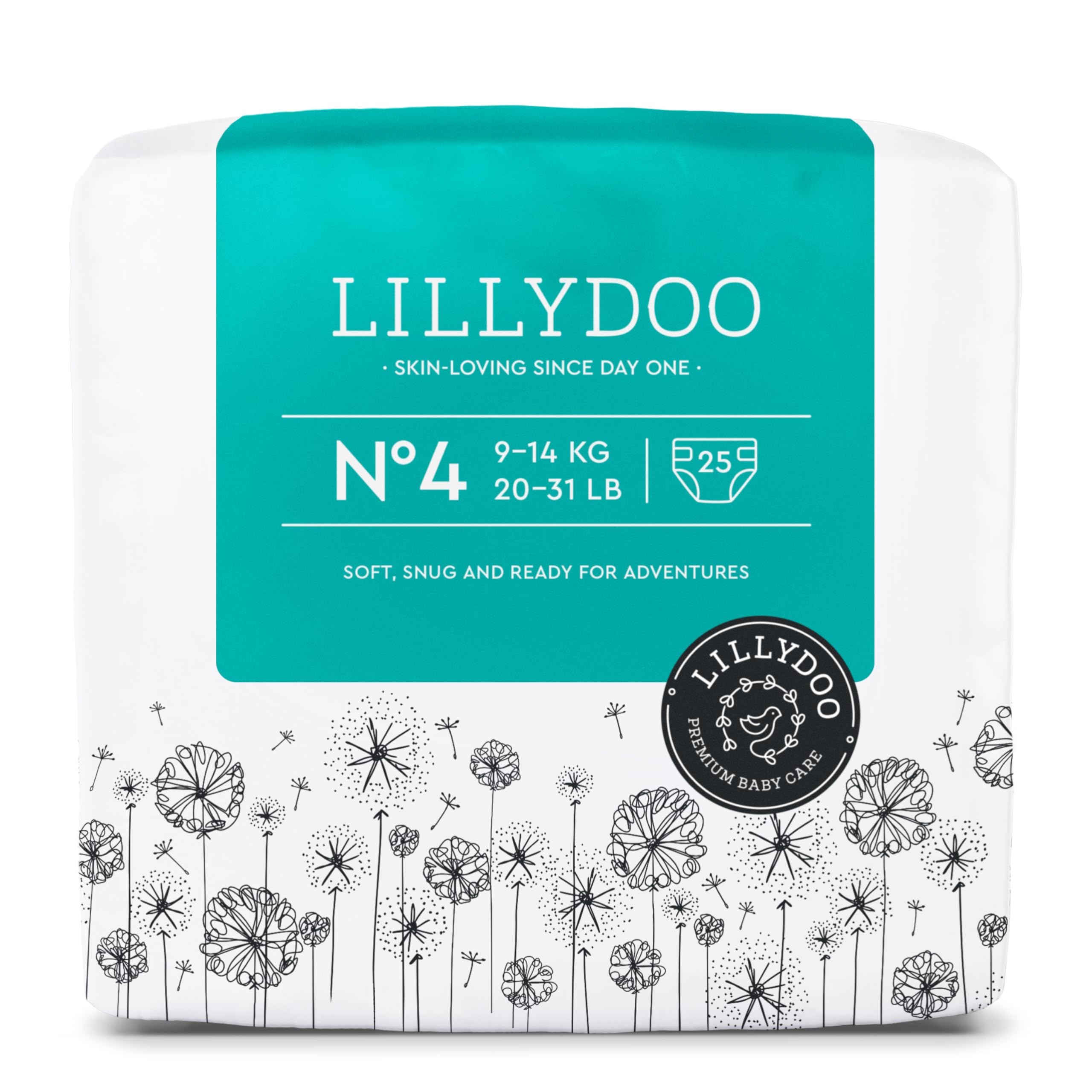 LILLYDOO hautfreundliche Baby Windeln - Größe 1 (2+ kg), 24 Stück, Sicherer Auslaufschutz, Weich, Ohne Parfüme & Lotionen für empfindliche Haut, Dermatologisch getestet