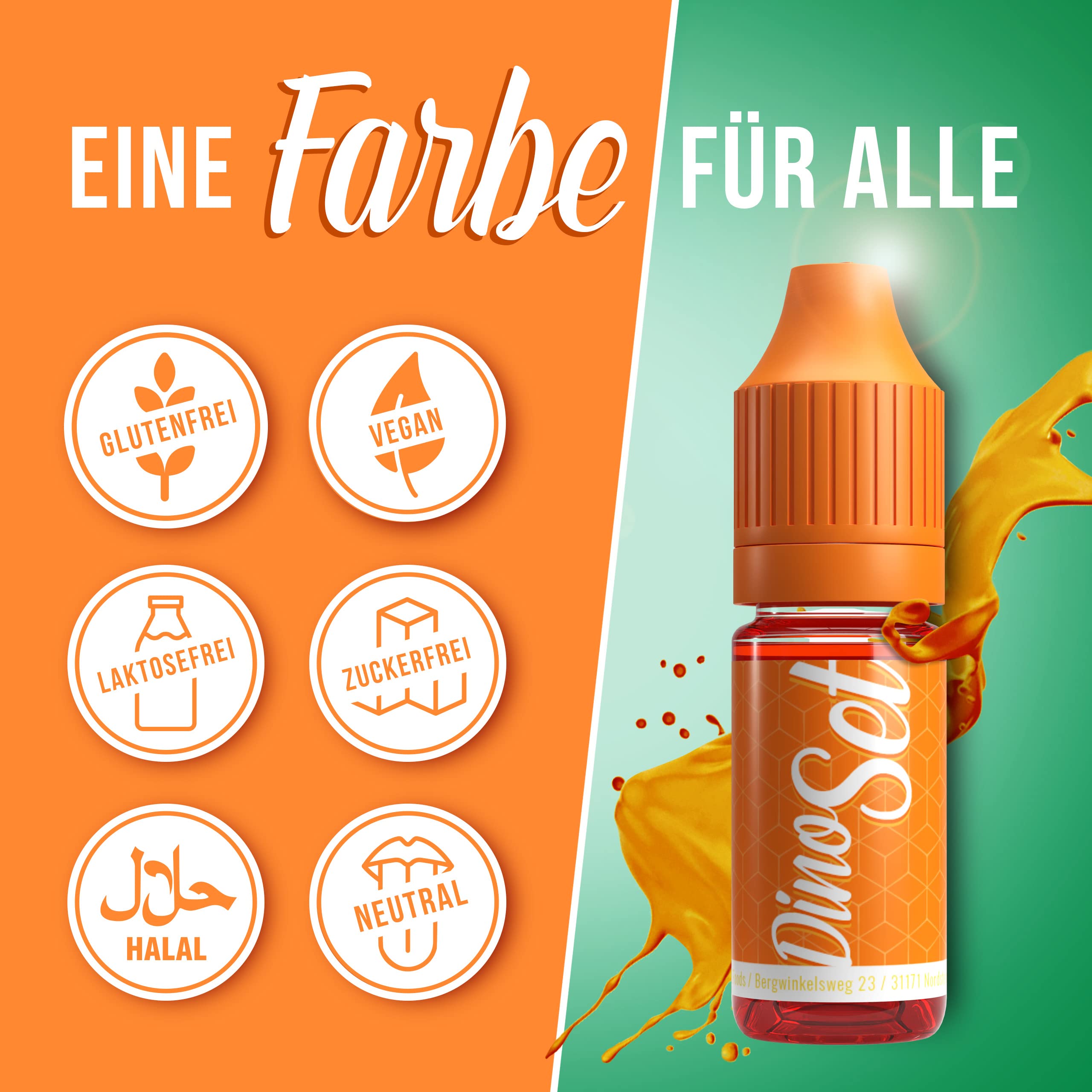 Belissia Lebensmittelfarbe Set – 8x10ml flüssig & hochkonzentriert – Lebensmittelechte Speisefarbe zum Backen, Kochen, Fondant & DIY - vegan, stark färbend, geschmacksneutral