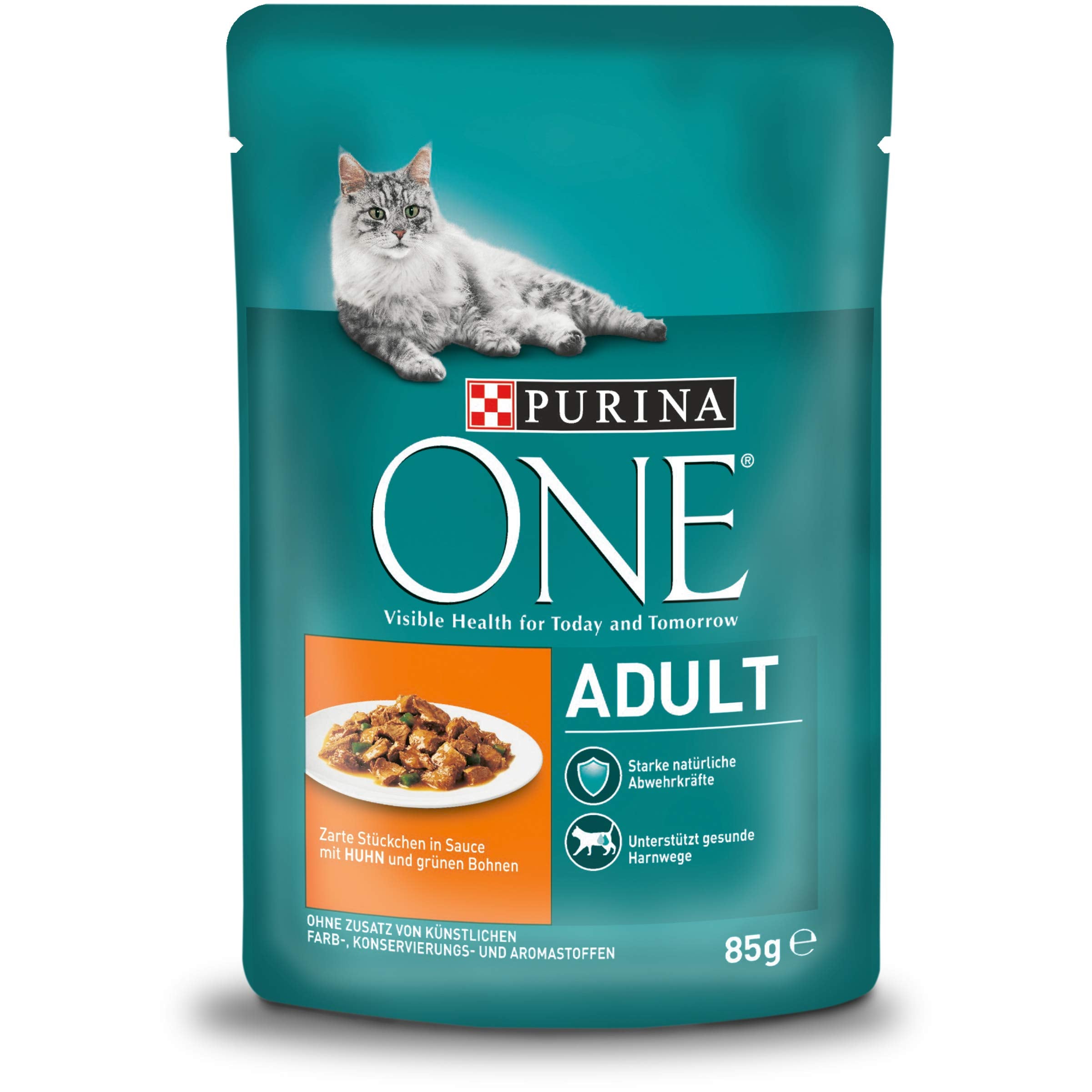 PURINA ONE Adult Katzenfutter nass, Sorten-Mix, 40er Pack (40 x 85g)