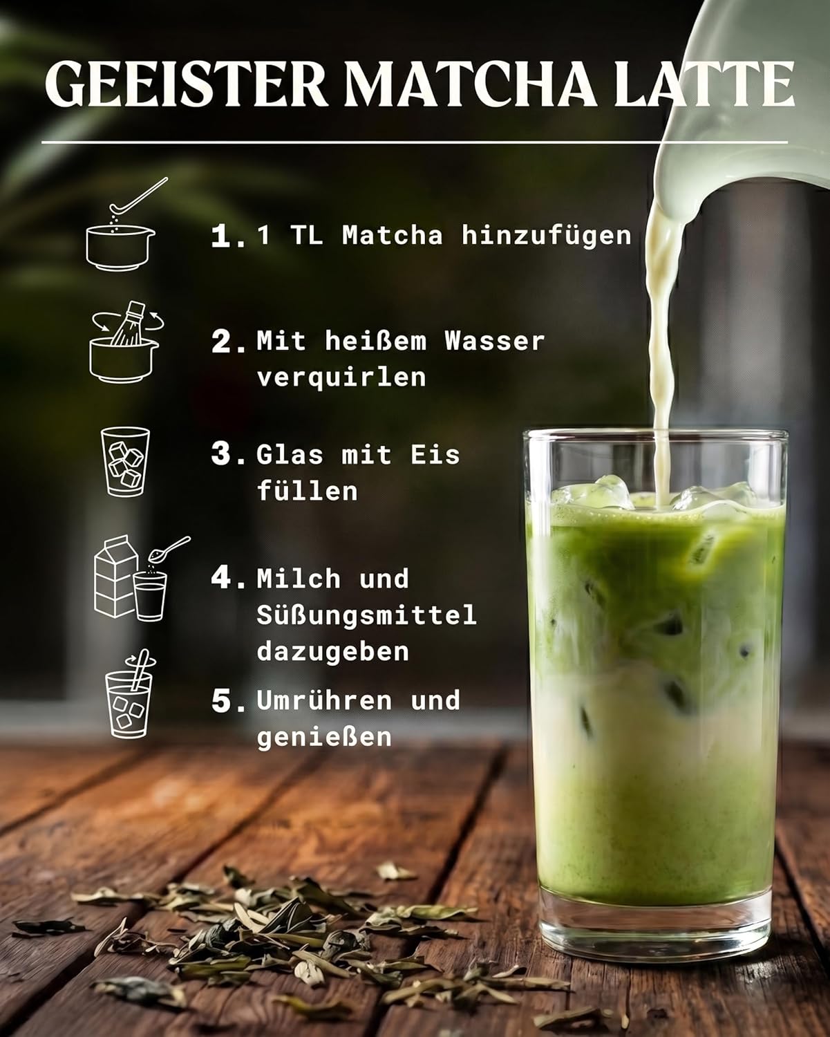 NaturaleBio Matcha Tee Pulver Bio - Premium-Qualität - 100g. Original Green Tea aus Japan. Japanischer ideal zum Trinken. Grüntee für Latte, Smoothies Getränk. Hergestellt in Uji, Kyoto.