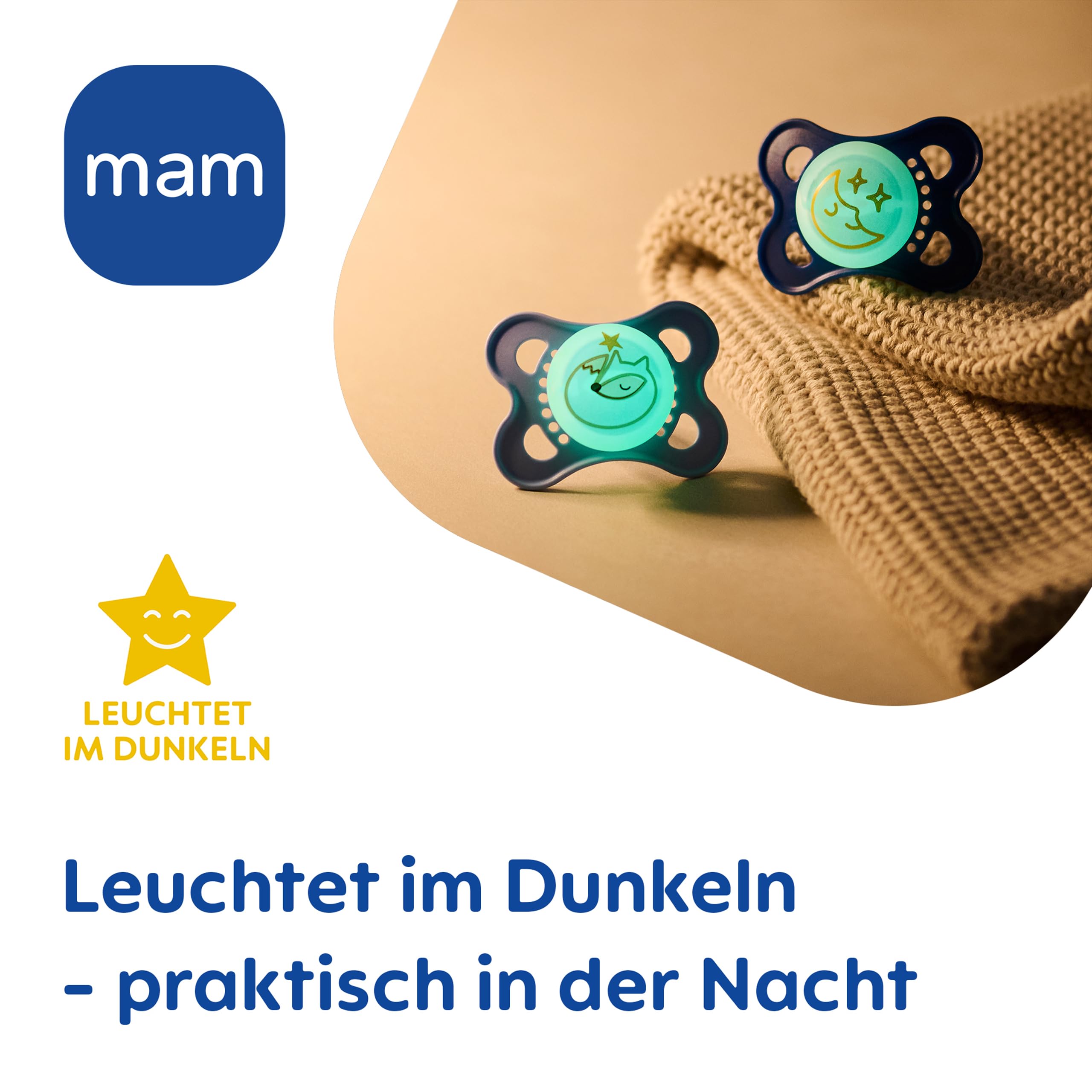 MAM Original Day & Night Matt Schnuller | 0-6 Monate | Schnuller für Neugeborene | 94% Akzeptanz | Babyschnuller beugt Zahnfehlstellungen vor | SkinSoft Silikon | Schaf/Hase | 4 Stück