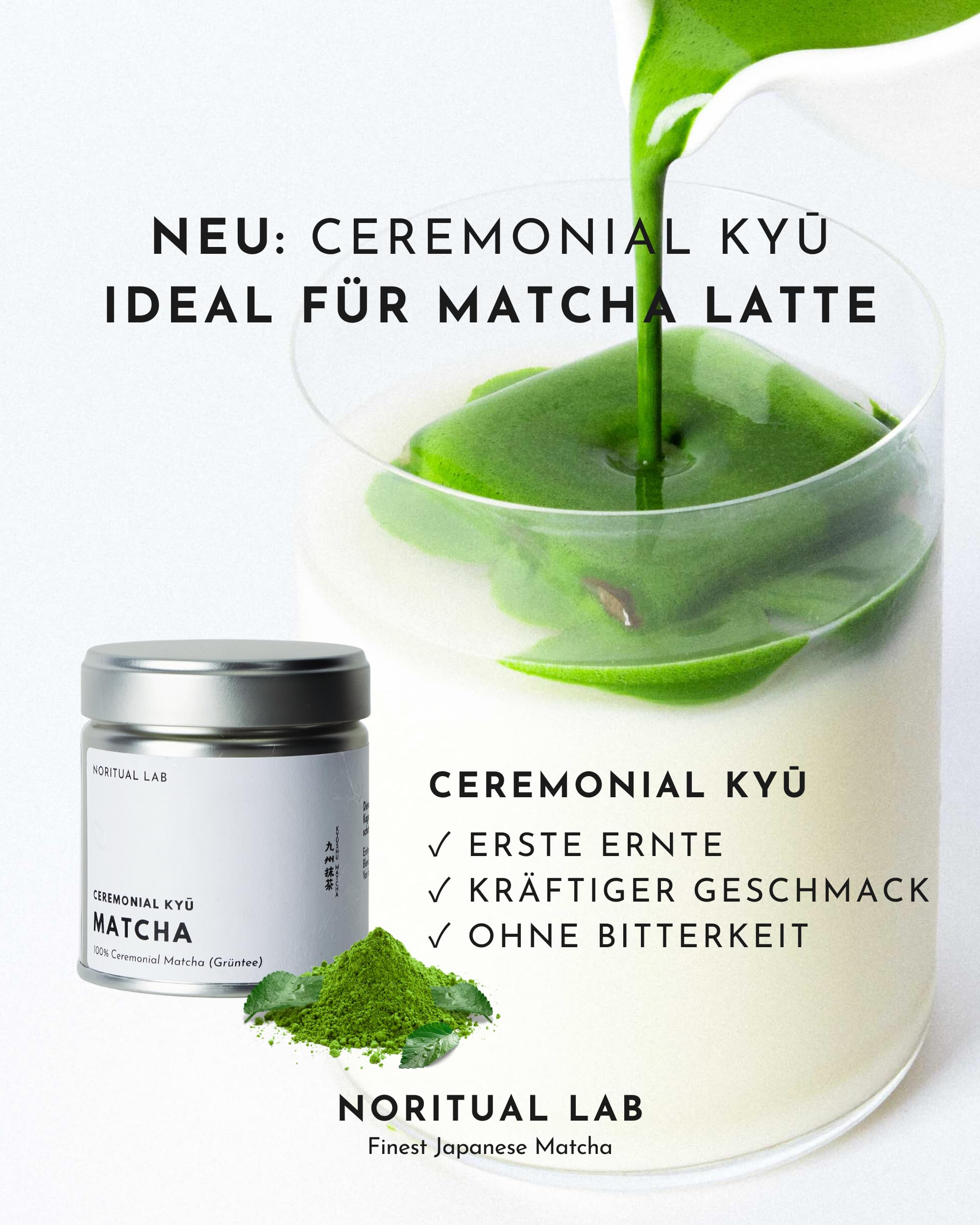 Ceremonial Matcha - Reines Matcha Pulver aus Japan - Ceremonial Grade - Original Matcha Grüntee - Erste Ernte - 100% Natürlich und Laborgeprüft